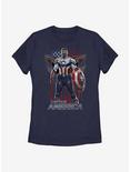 Marvel The Falcon And The Winter Soldier Captain America Costume Womens T-Shirt, NAVY, hi-res