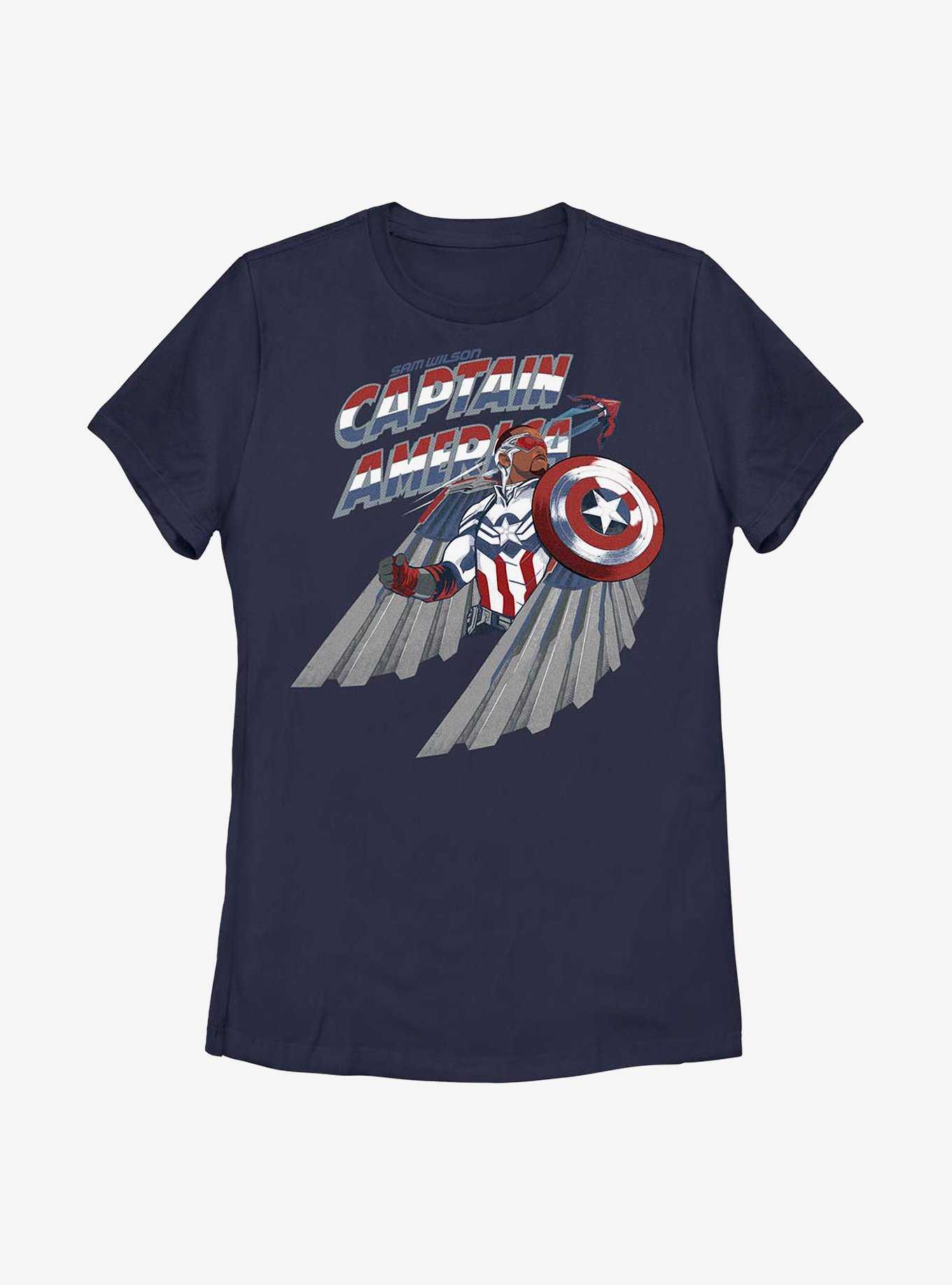 Marvel The Falcon And The Winter Soldier Shield Star Womens T-Shirt, , hi-res