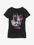 Marvel The Falcon And The Winter Soldier Sam Captain America Youth Girls T-Shirt, BLACK, hi-res