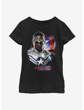 Marvel The Falcon And The Winter Soldier Sam Captain America Youth Girls T-Shirt, , hi-res