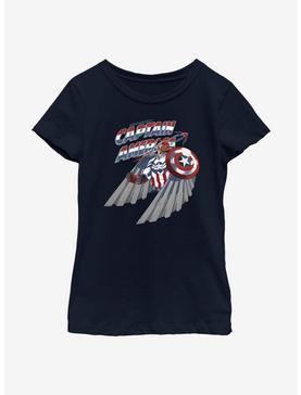 Marvel The Falcon And The Winter Soldier Shield Star Youth Girls T-Shirt, , hi-res