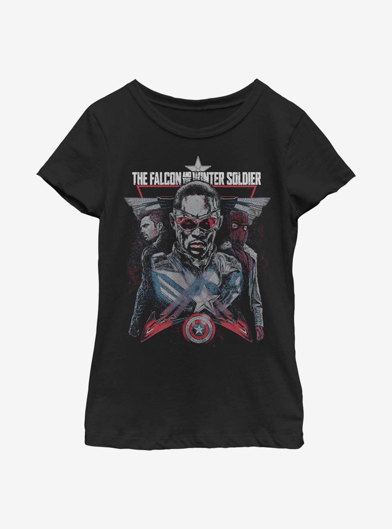 Marvel The Falcon And The Winter Soldier The Legacy Youth Girls T-Shirt, BLACK, hi-res