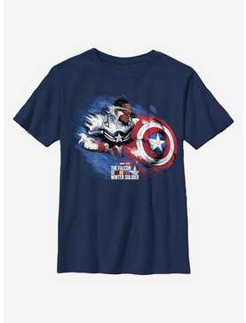 Marvel The Falcon And The Winter Soldier Captain America Sam Youth T-Shirt, , hi-res