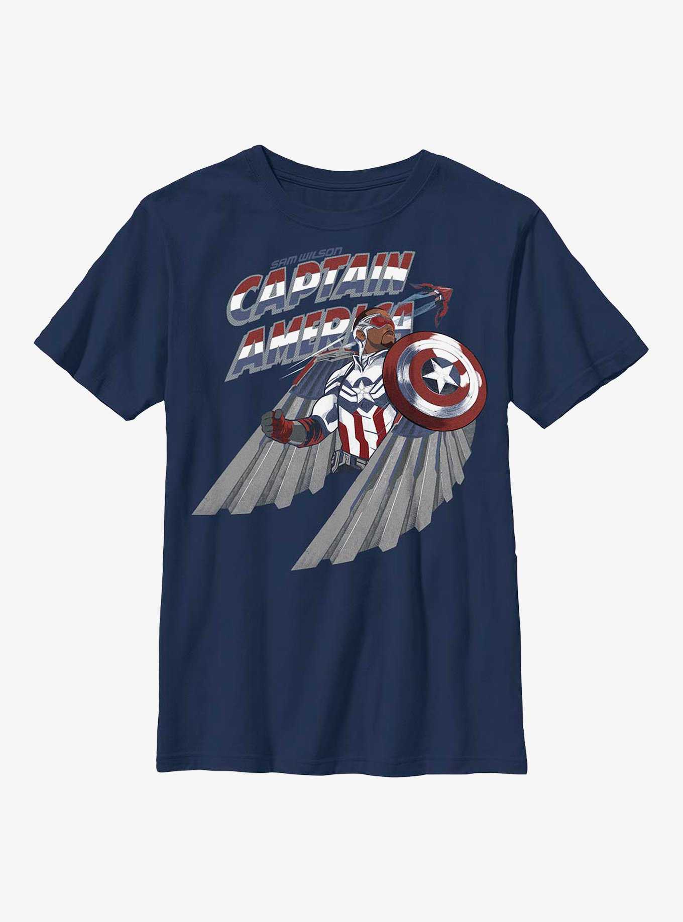 Marvel The Falcon And The Winter Soldier Shield Star Youth T-Shirt, , hi-res