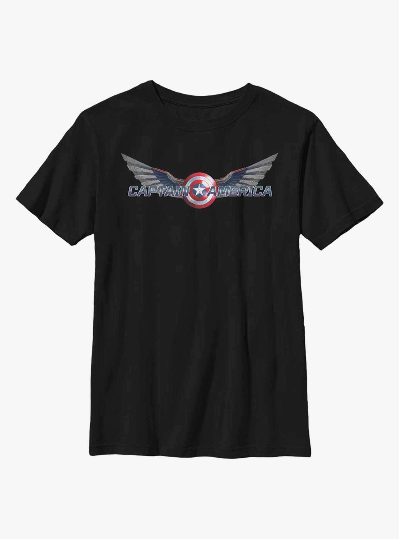 Marvel The Falcon And The Winter Soldier Captain America Symbol Youth T-Shirt, , hi-res