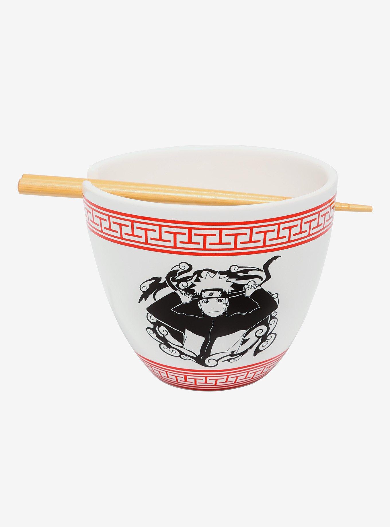 Naruto Shippuden Naruto Back & White Portrait Ramen Bowl with Chopsticks, , hi-res