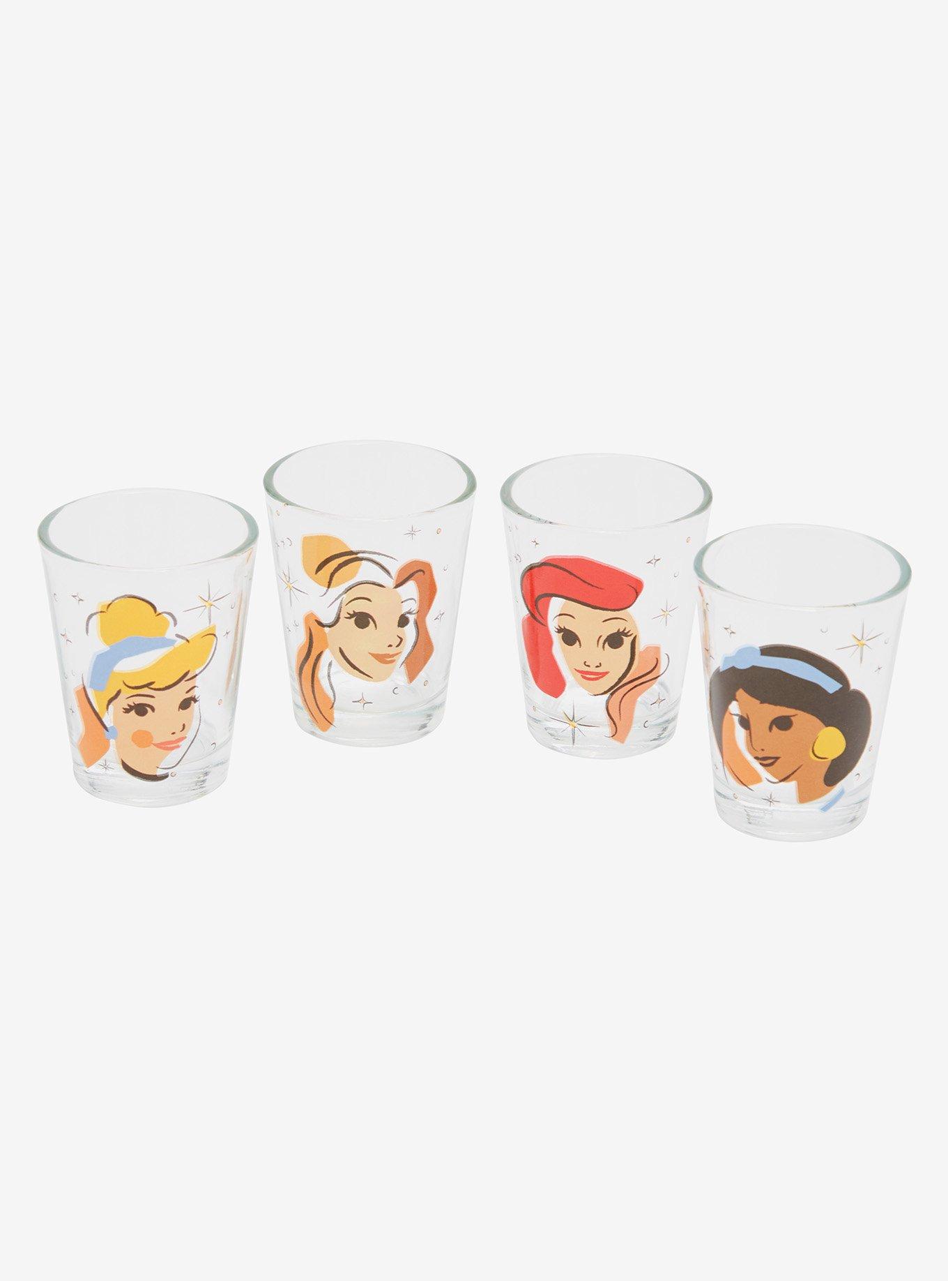 Disney Princesses Minimal Portraits Mini Glass Set - BoxLunch Exclusive, , hi-res