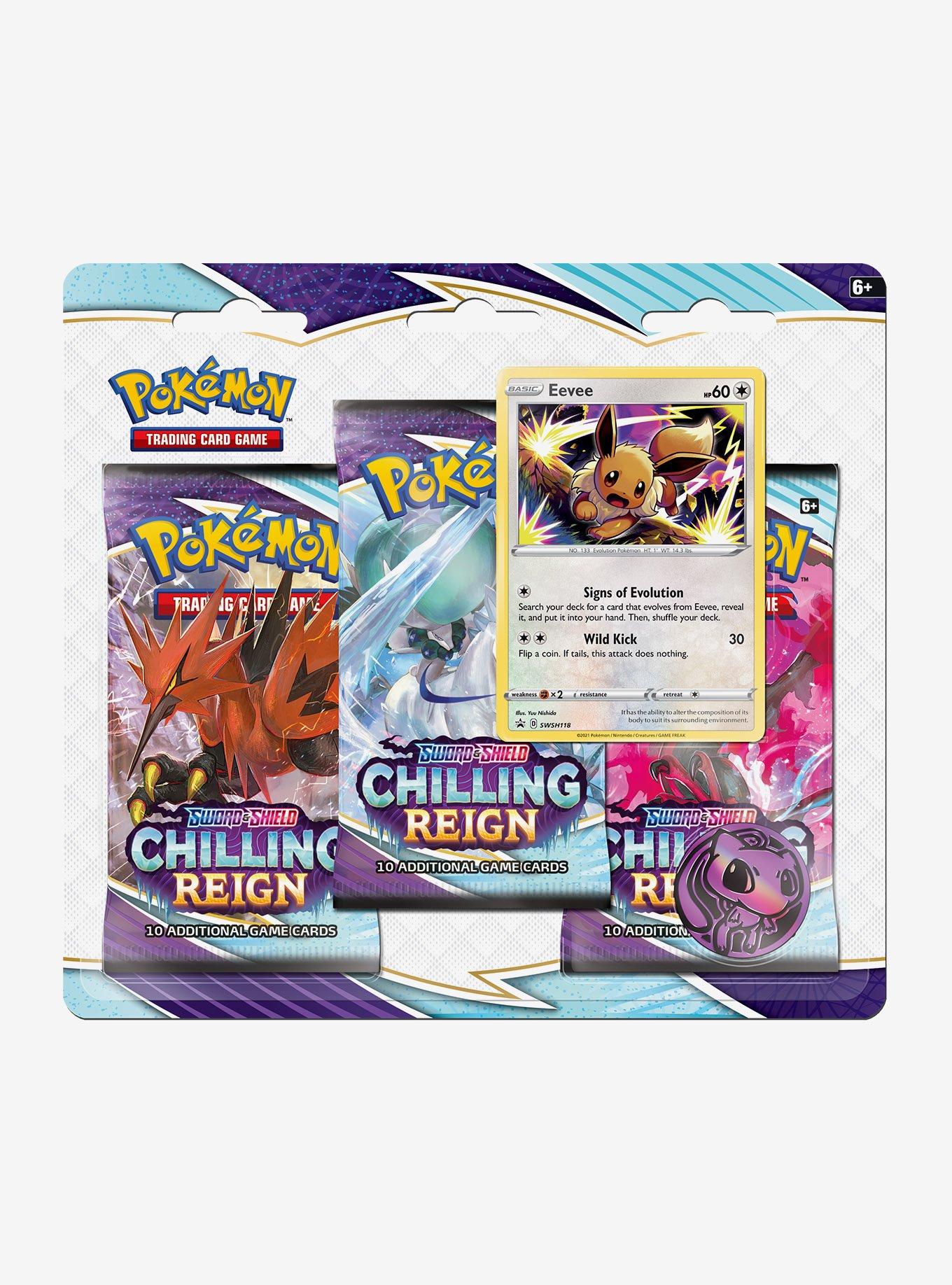 Pokemon Sword & Shield Chilling Reign Card Game Booster 3 Pack, , hi-res