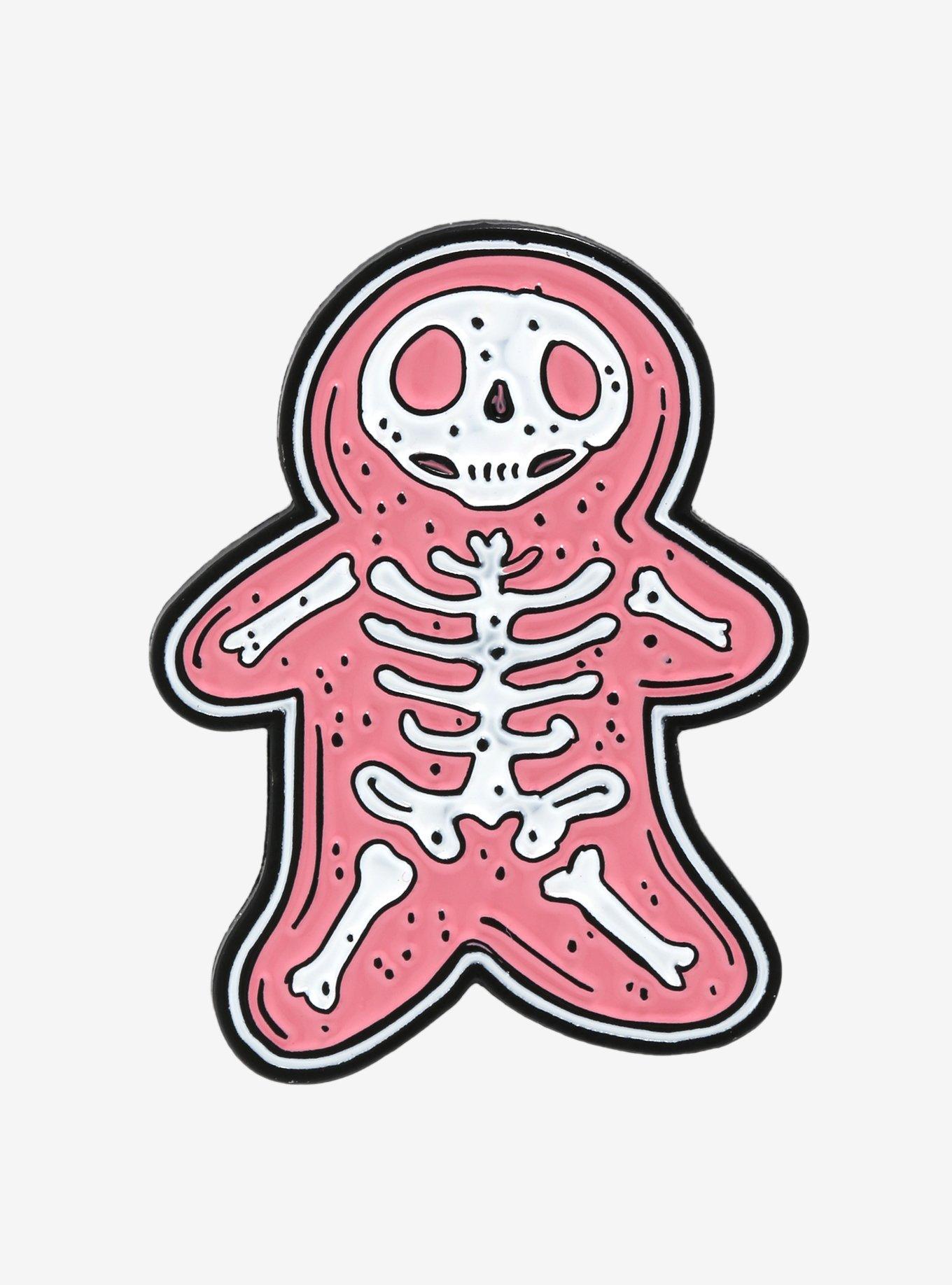 Skeleton Cookie Enamel Pin By Lolle