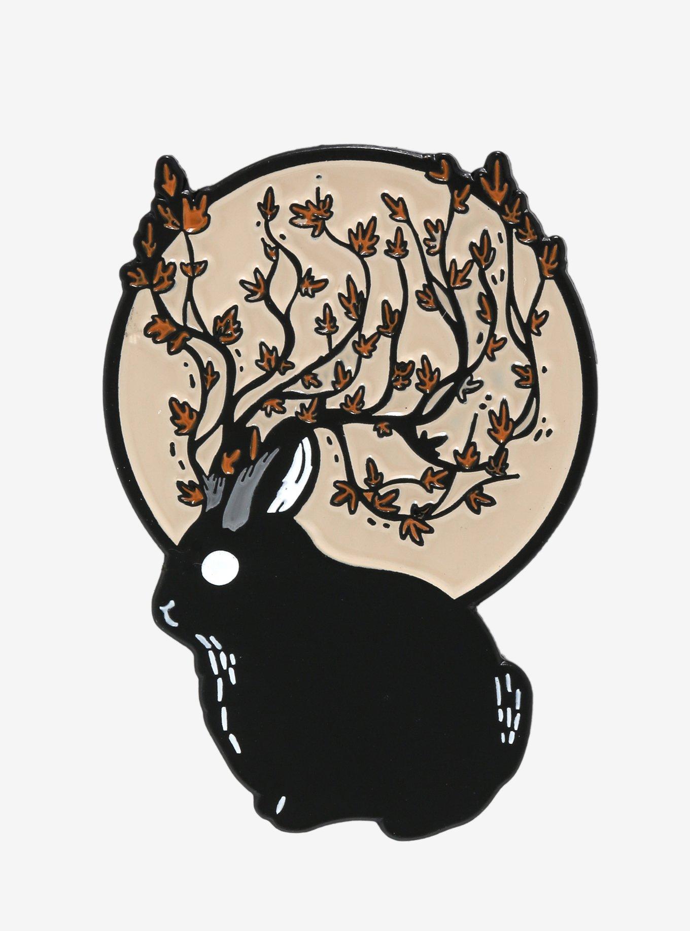 Rabbit Jackalope Enamel Pin By Guild Of Calamity, , hi-res