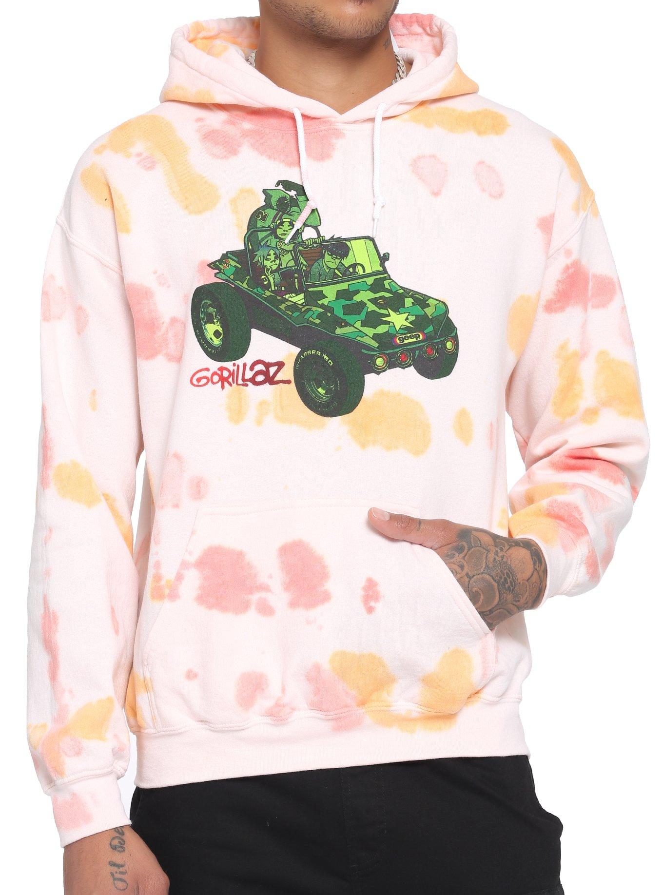 Gorillaz Self-Titled Album Cover Tie-Dye Hoodie, MULTI, hi-res