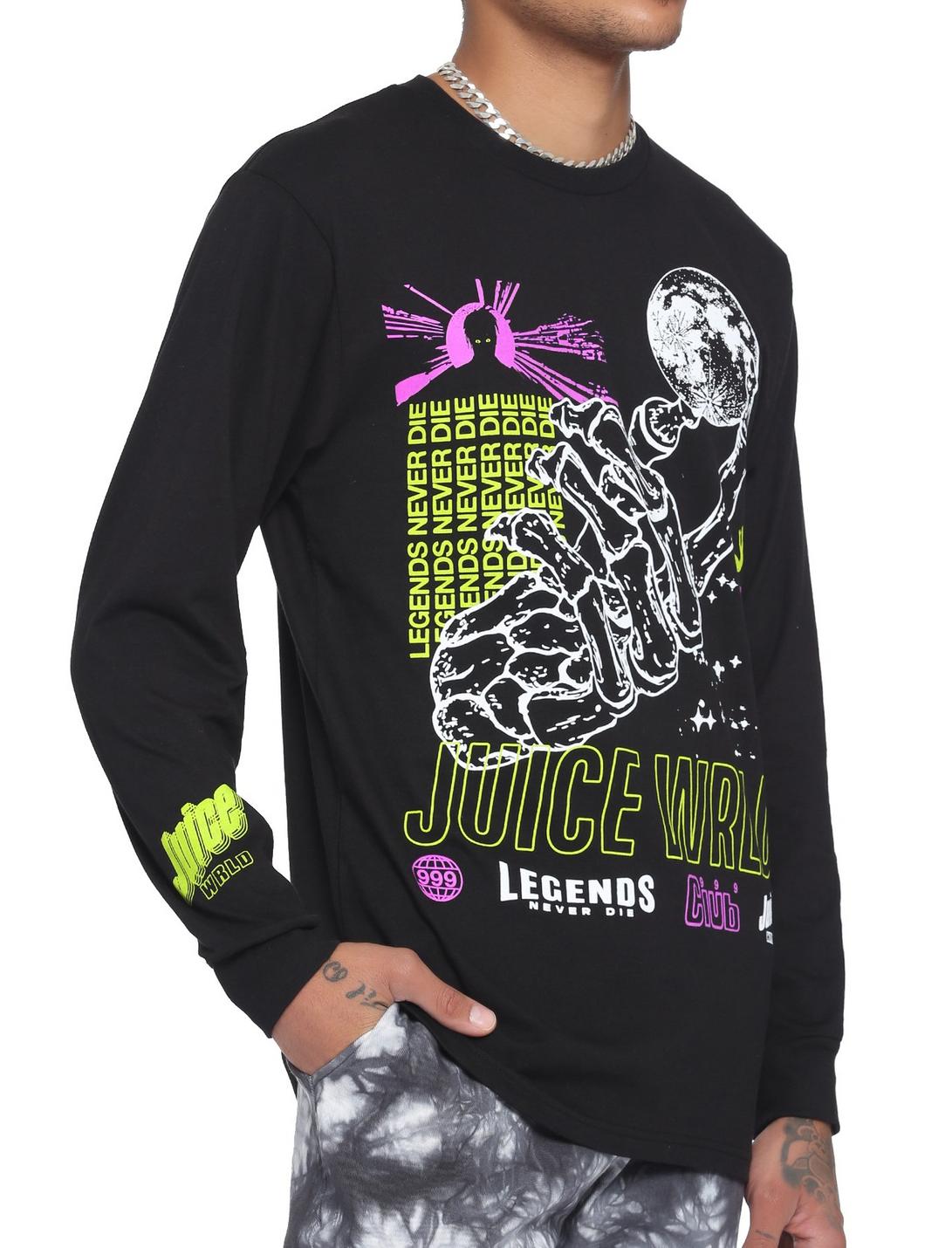 Juice WRLD Legends Never Die Neon Patches Long-Sleeve T-Shirt, BLACK, hi-res