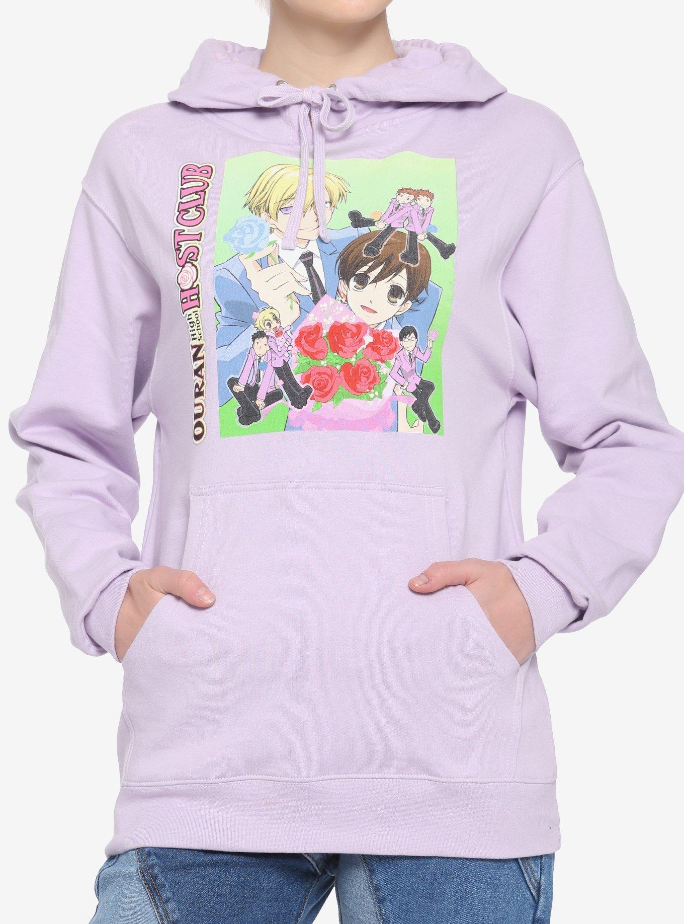 Ouran High School Host Club Roses Lavender Girls Hoodie Hot Topic