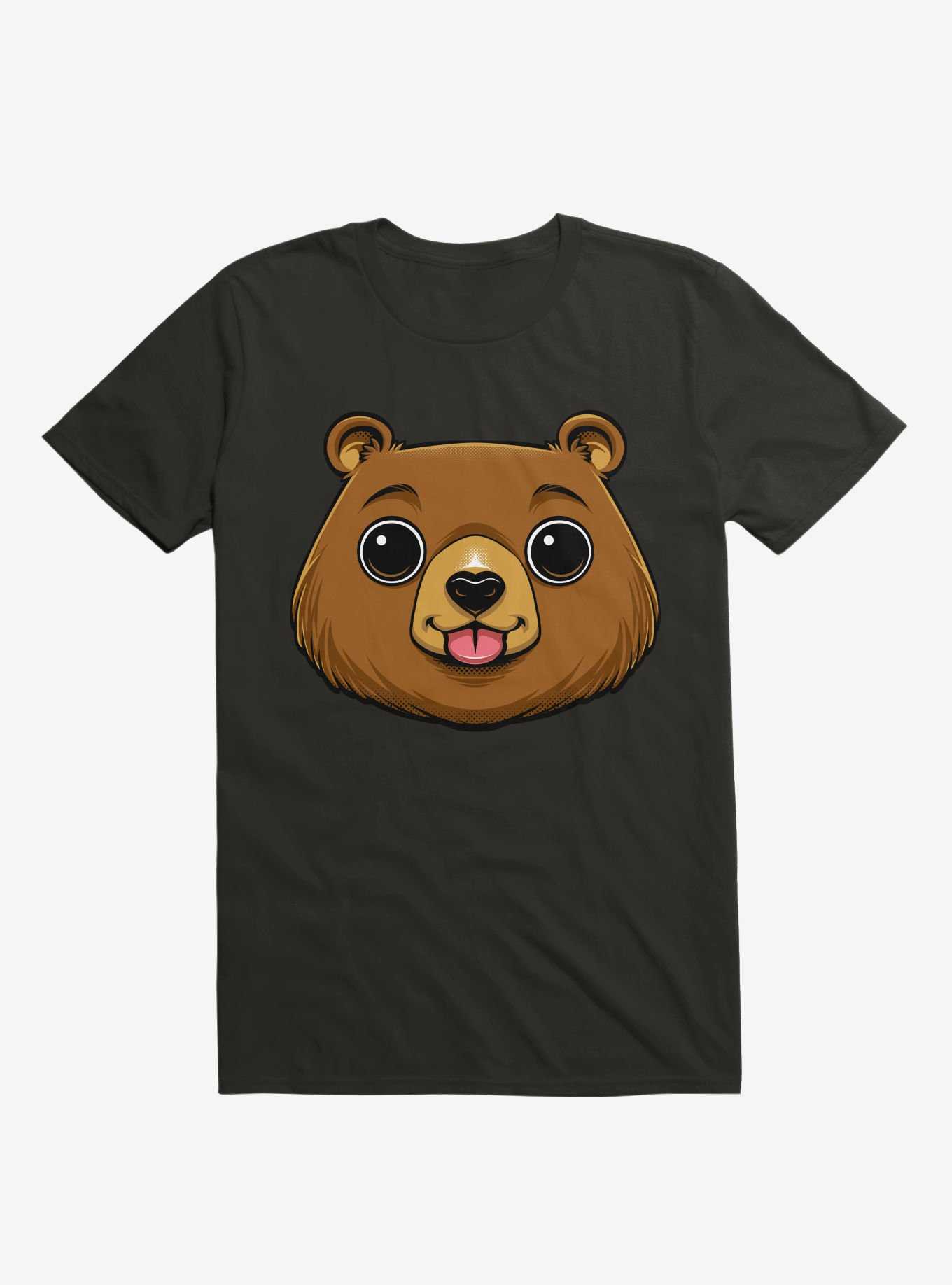 Bear Face Black T-Shirt, , hi-res