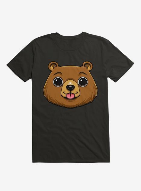 Bear Face Black T-Shirt - BLACK | Hot Topic