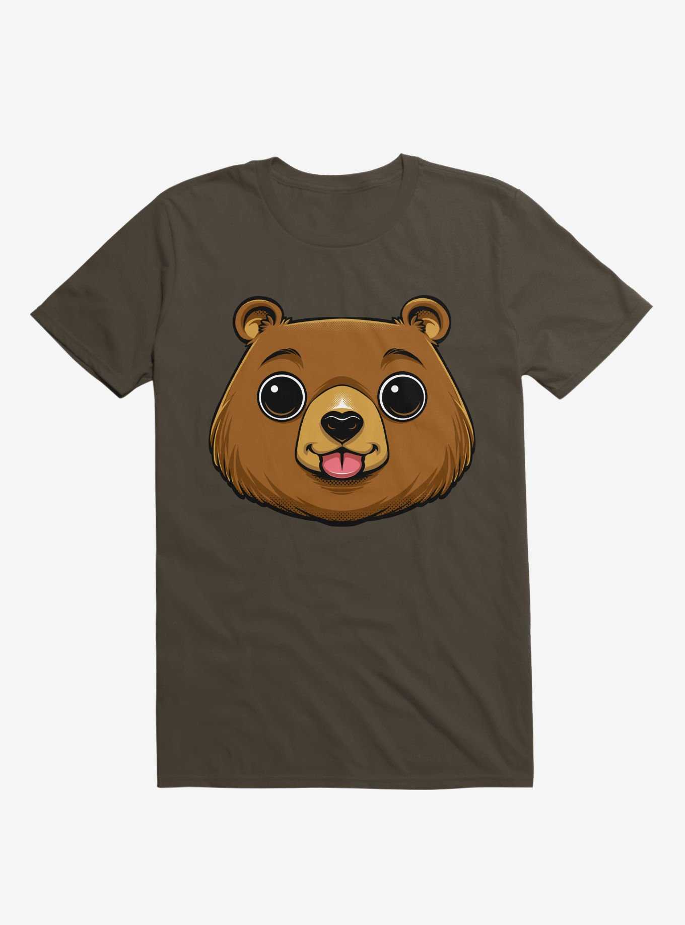 Bear Face Brown T-Shirt, , hi-res