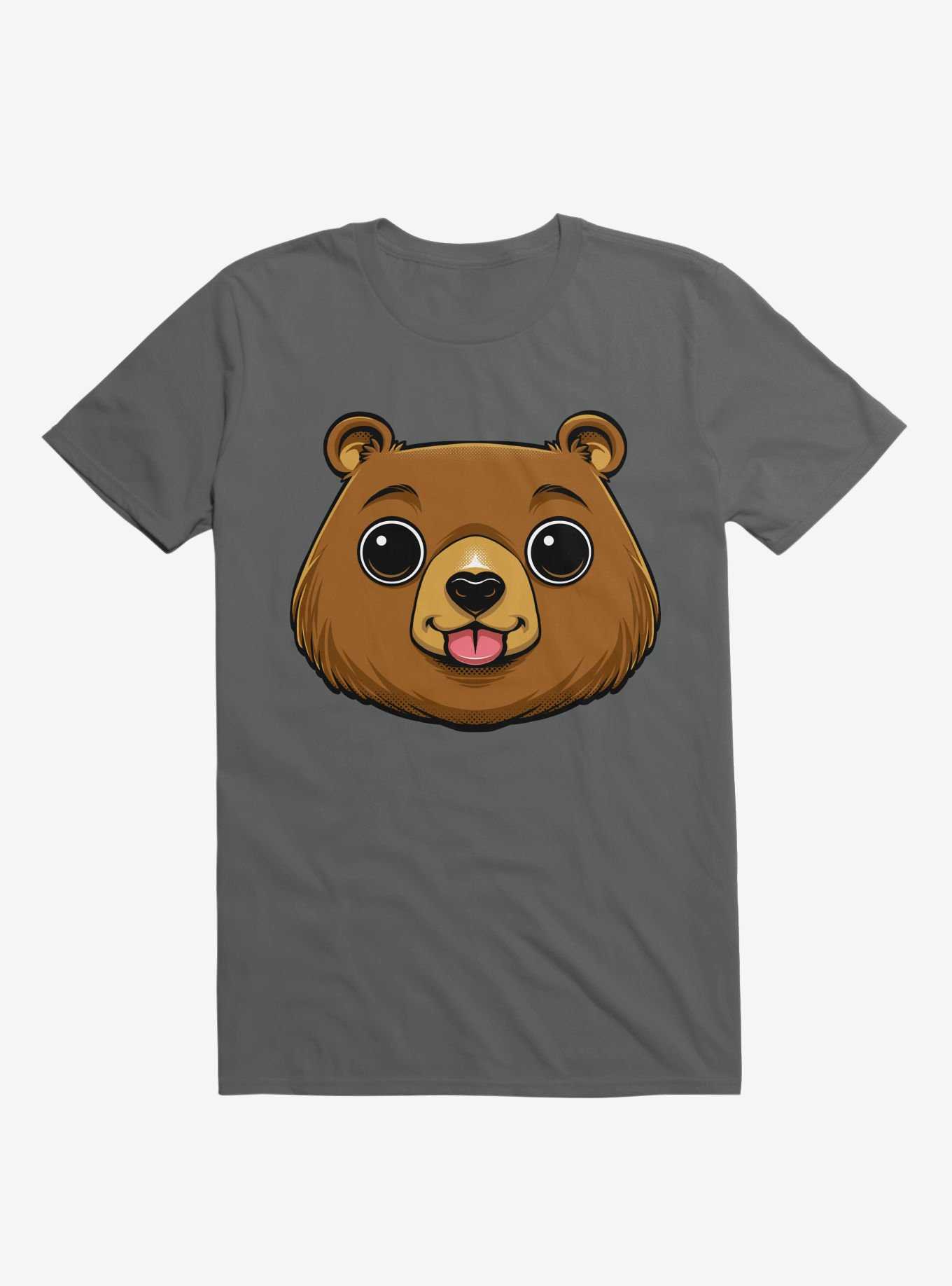 Bear Face Charcoal Grey T-Shirt, , hi-res