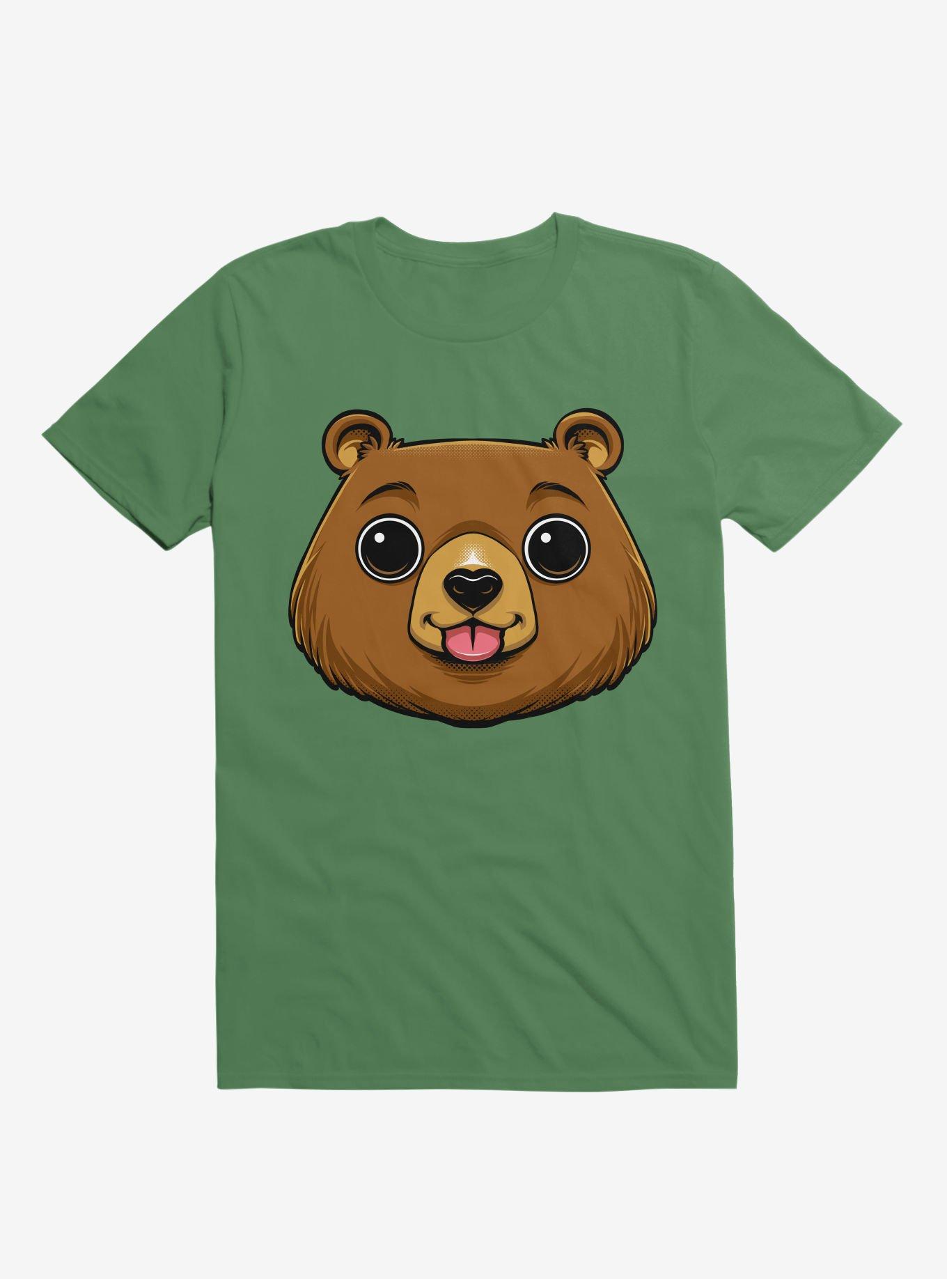 Bear Face Kelly Green T-Shirt, KELLY GREEN, hi-res