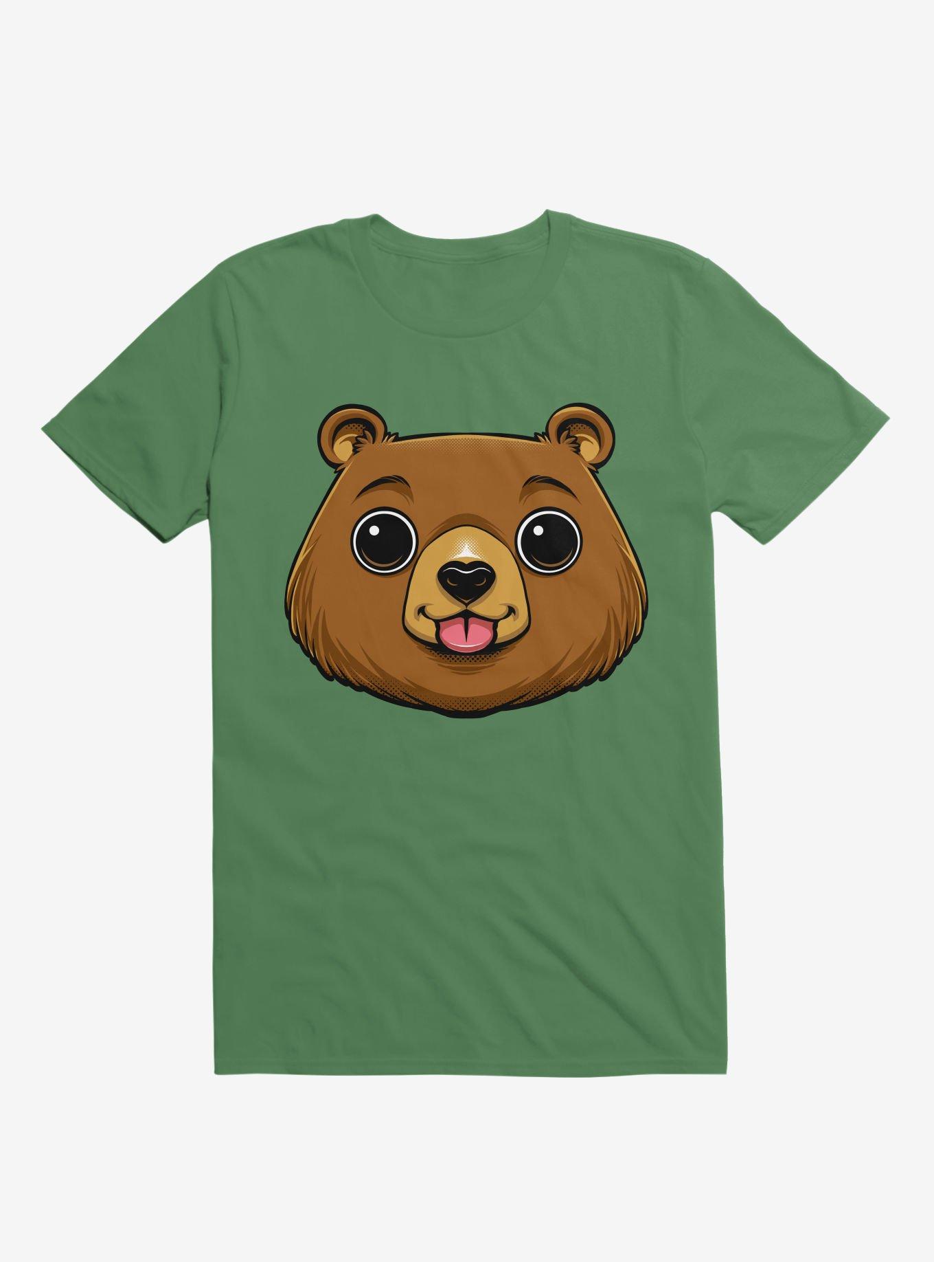 Bear Face Kelly Green T-Shirt, , hi-res