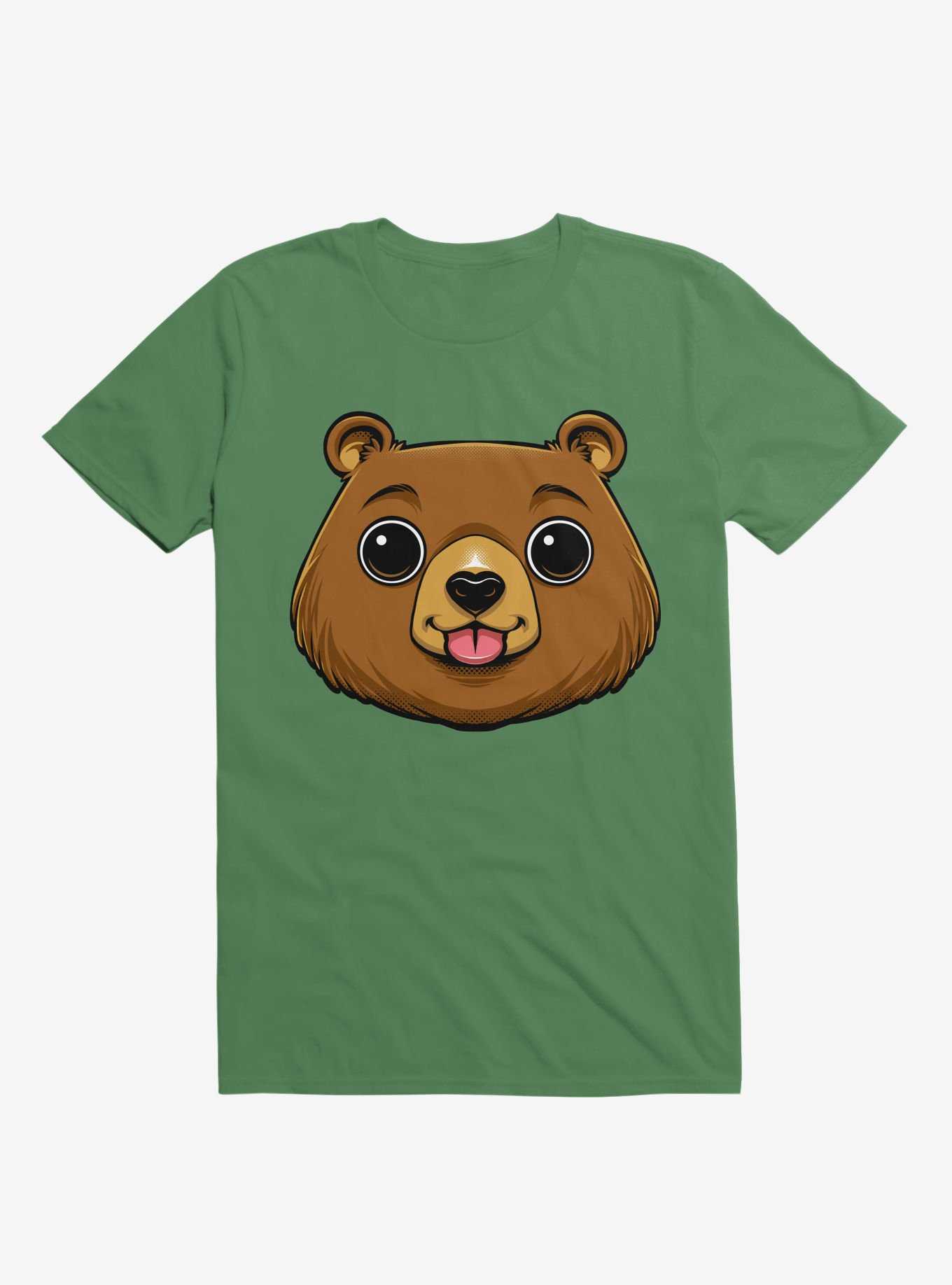 Bear Face Kelly Green T-Shirt, , hi-res