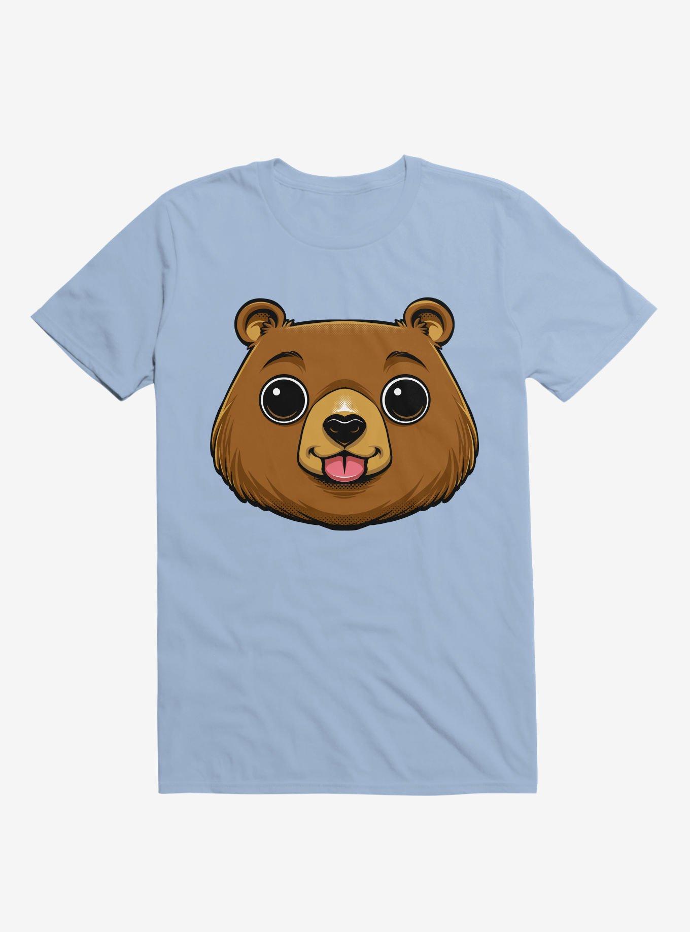 Bear Face Light Blue T-Shirt, , hi-res