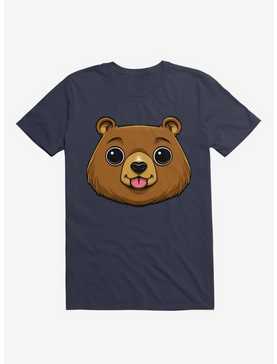 Bear Face Navy Blue T-Shirt, , hi-res