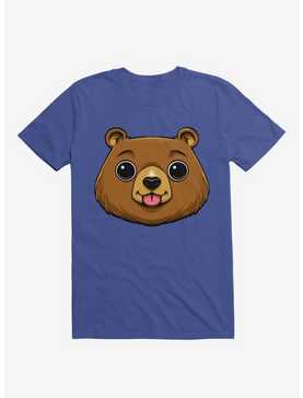 Bear Face Royal Blue T-Shirt, , hi-res
