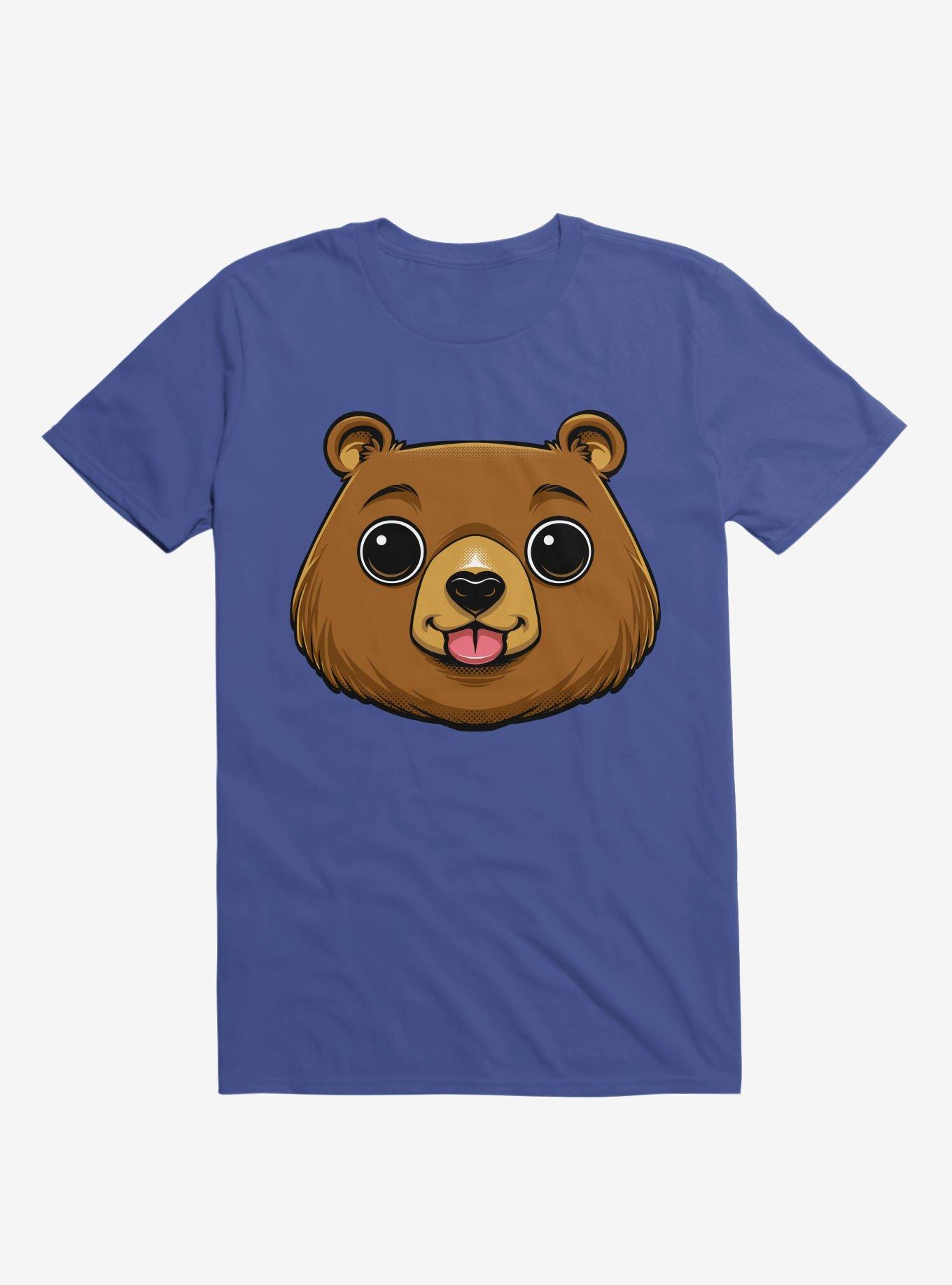 Bear Face Royal Blue T-Shirt, ROYAL, hi-res