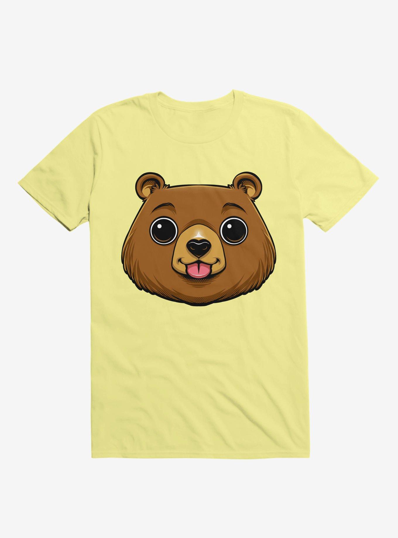 Bear Face Corn Silk Yellow T-Shirt, CORN SILK, hi-res