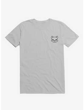 Cat Minimalist Pictogram Ice Grey T-Shirt, , hi-res