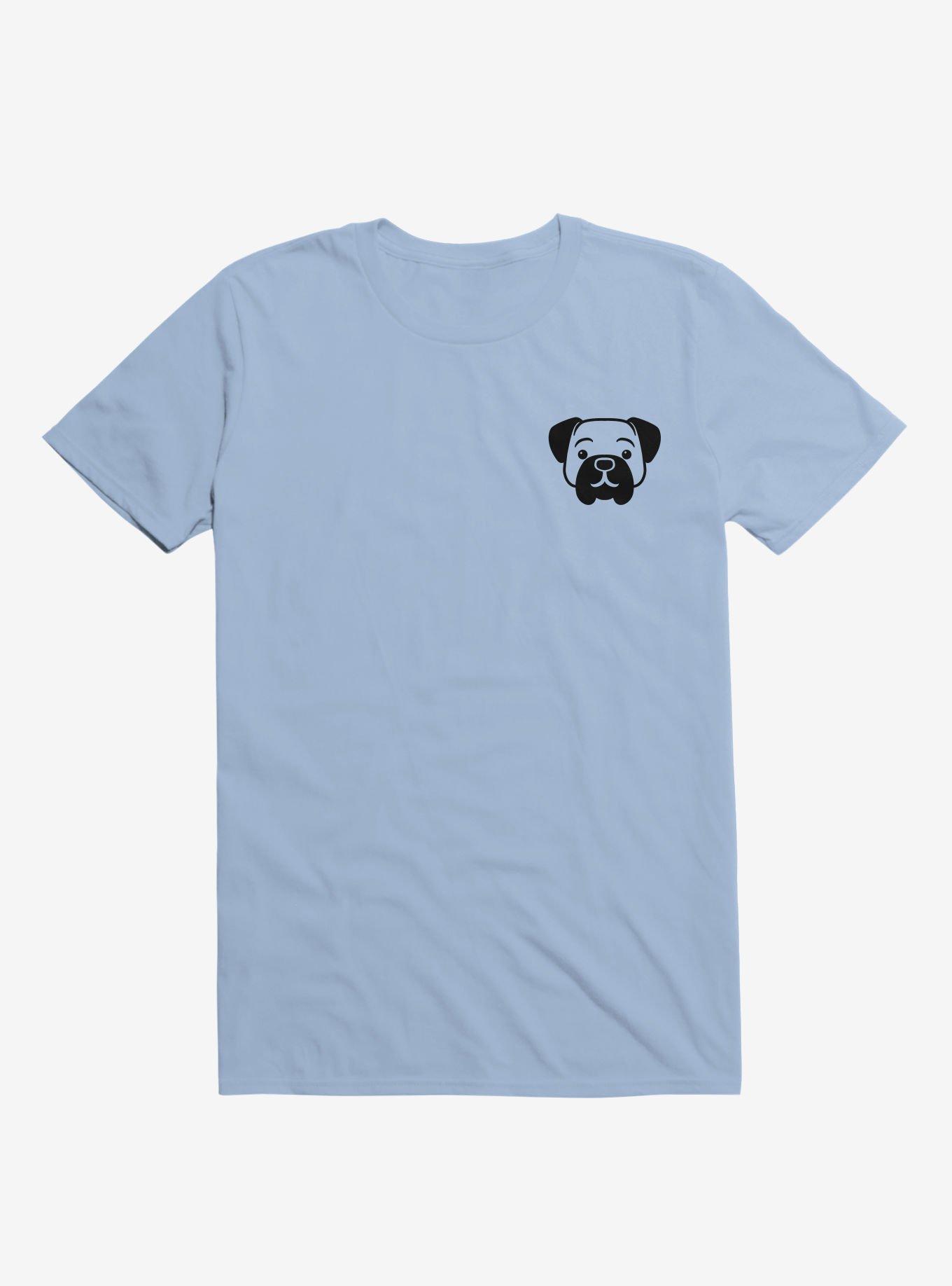 Dog Minimalist Pictogram Light Blue T-Shirt, , hi-res