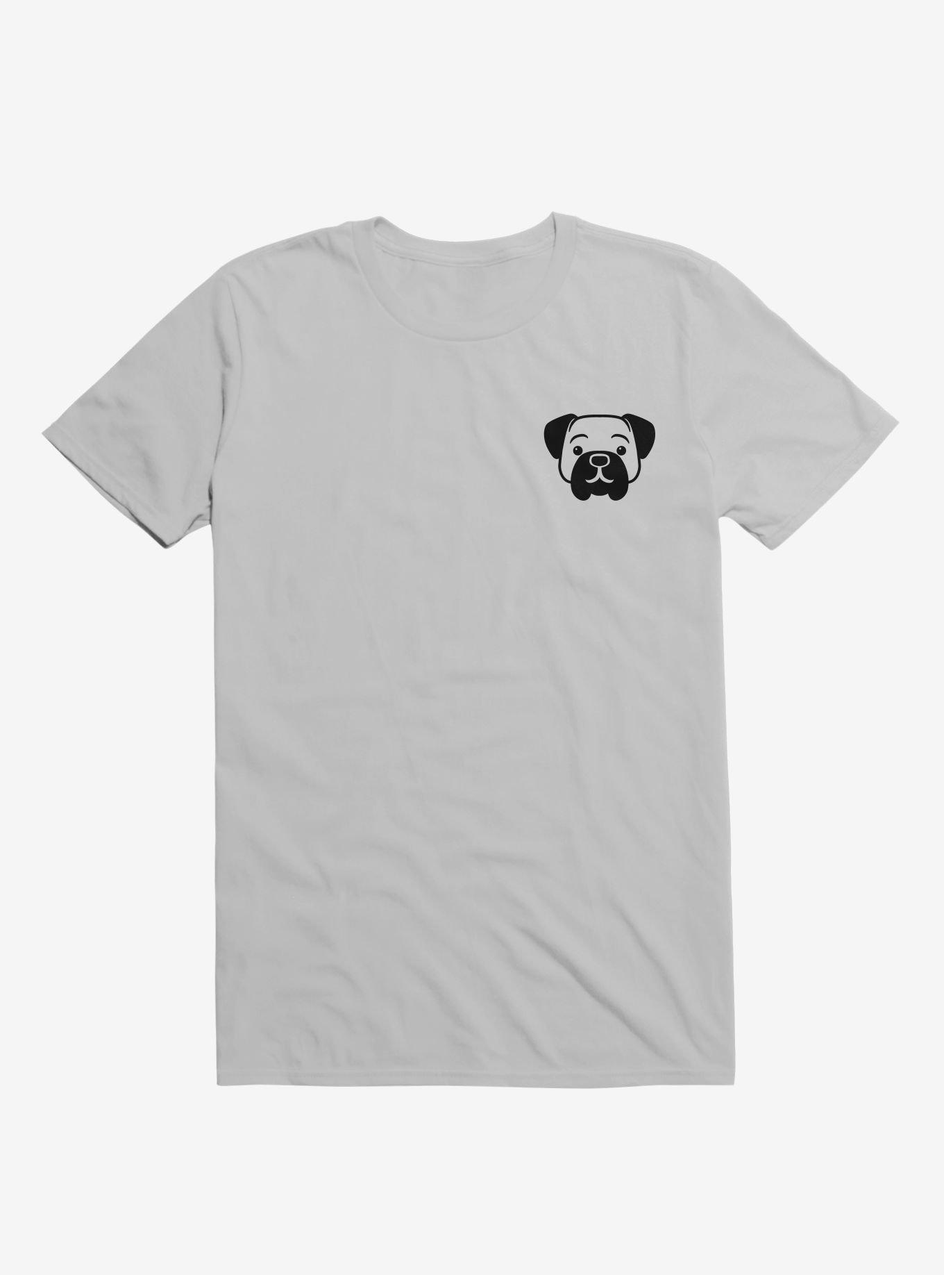 Dog Minimalist Pictogram Ice Grey T-Shirt, , hi-res