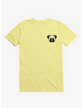 Dog Minimalist Pictogram Corn Silk Yellow T-Shirt, , hi-res