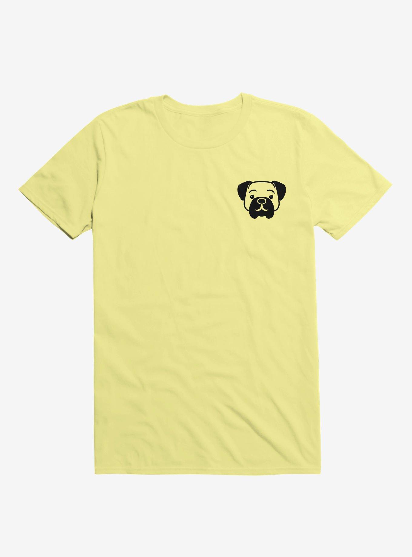 Dog Minimalist Pictogram Corn Silk Yellow T-Shirt, CORN SILK, hi-res