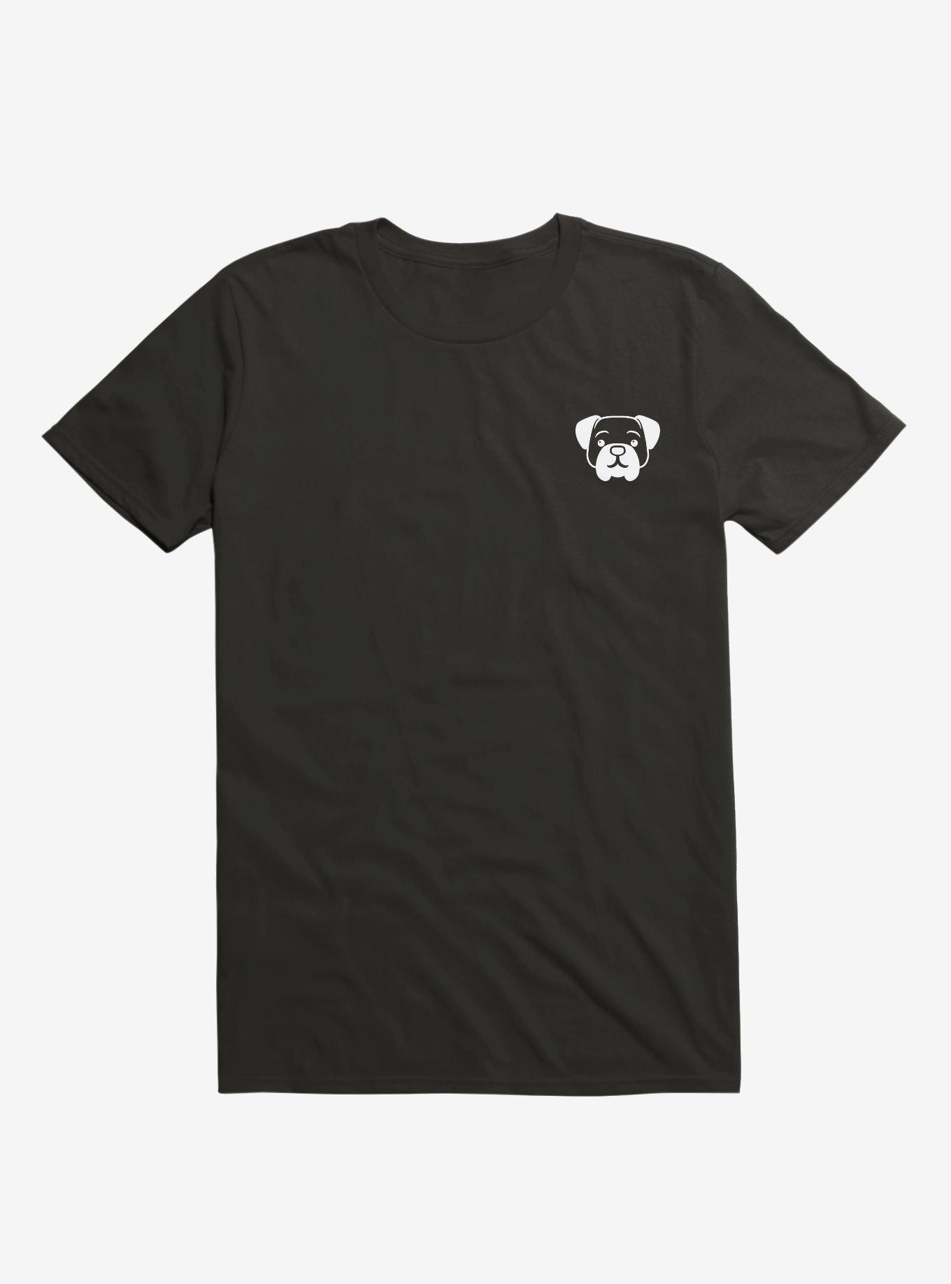 Dog Minimalist Pictogram Black T-Shirt, , hi-res