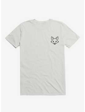Fox Black And White Minimalist Pictogram T-Shirt, , hi-res