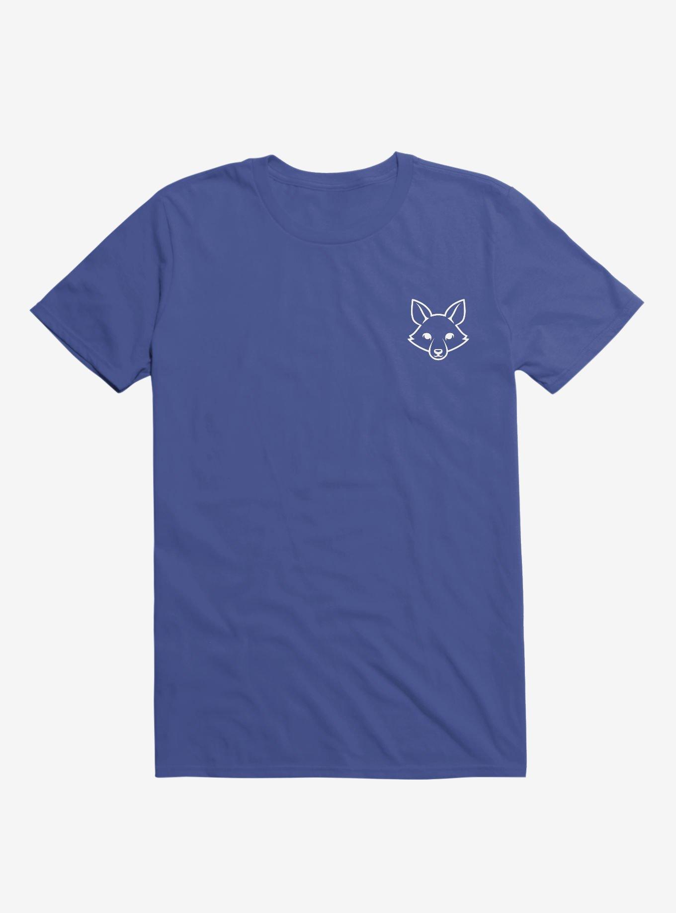 Fox Black And White Minimalist Pictogram - White T-Shirt, , hi-res