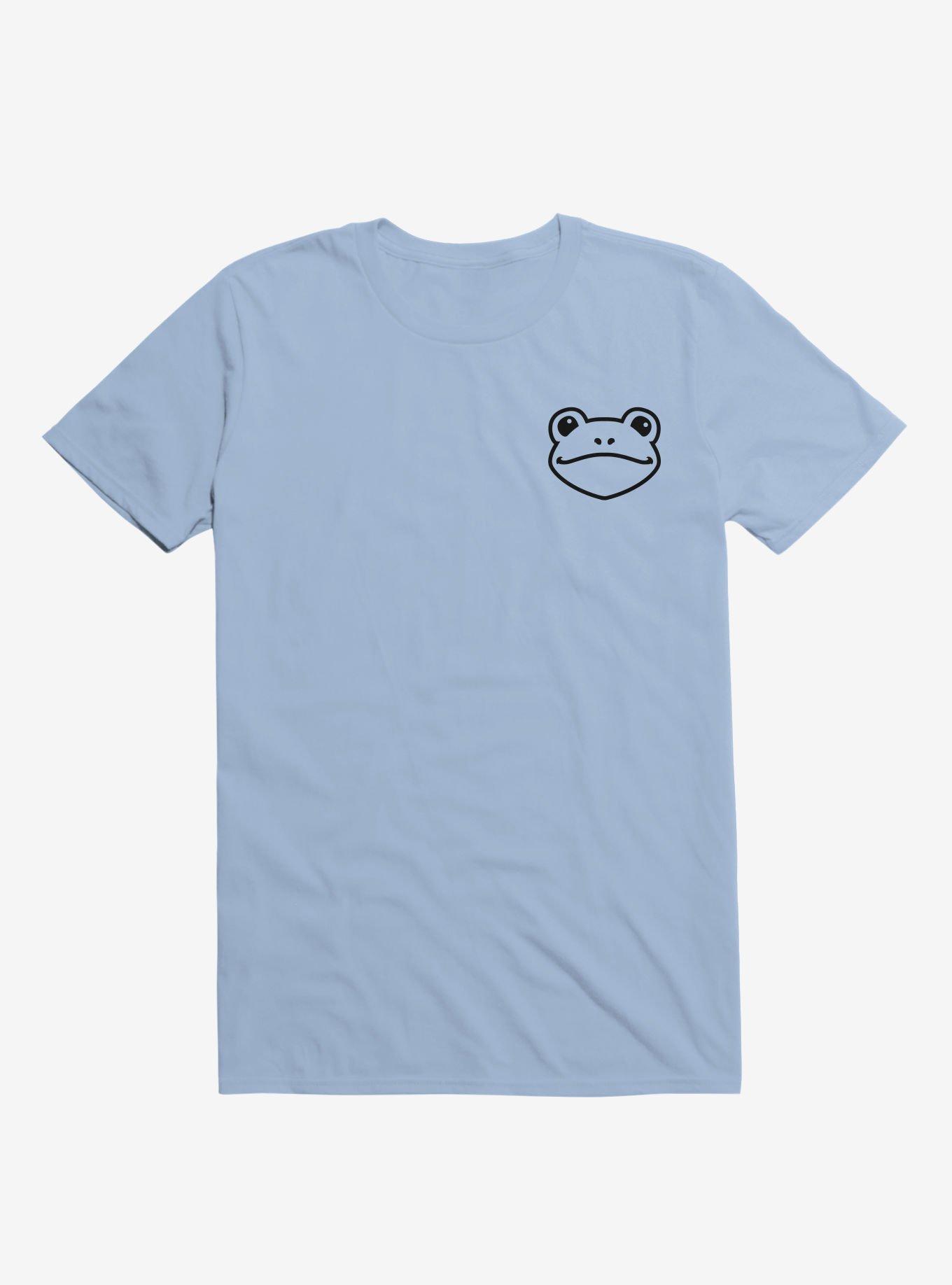 Frog Black And White Minimalist Pictogram T-Shirt, LIGHT BLUE, hi-res