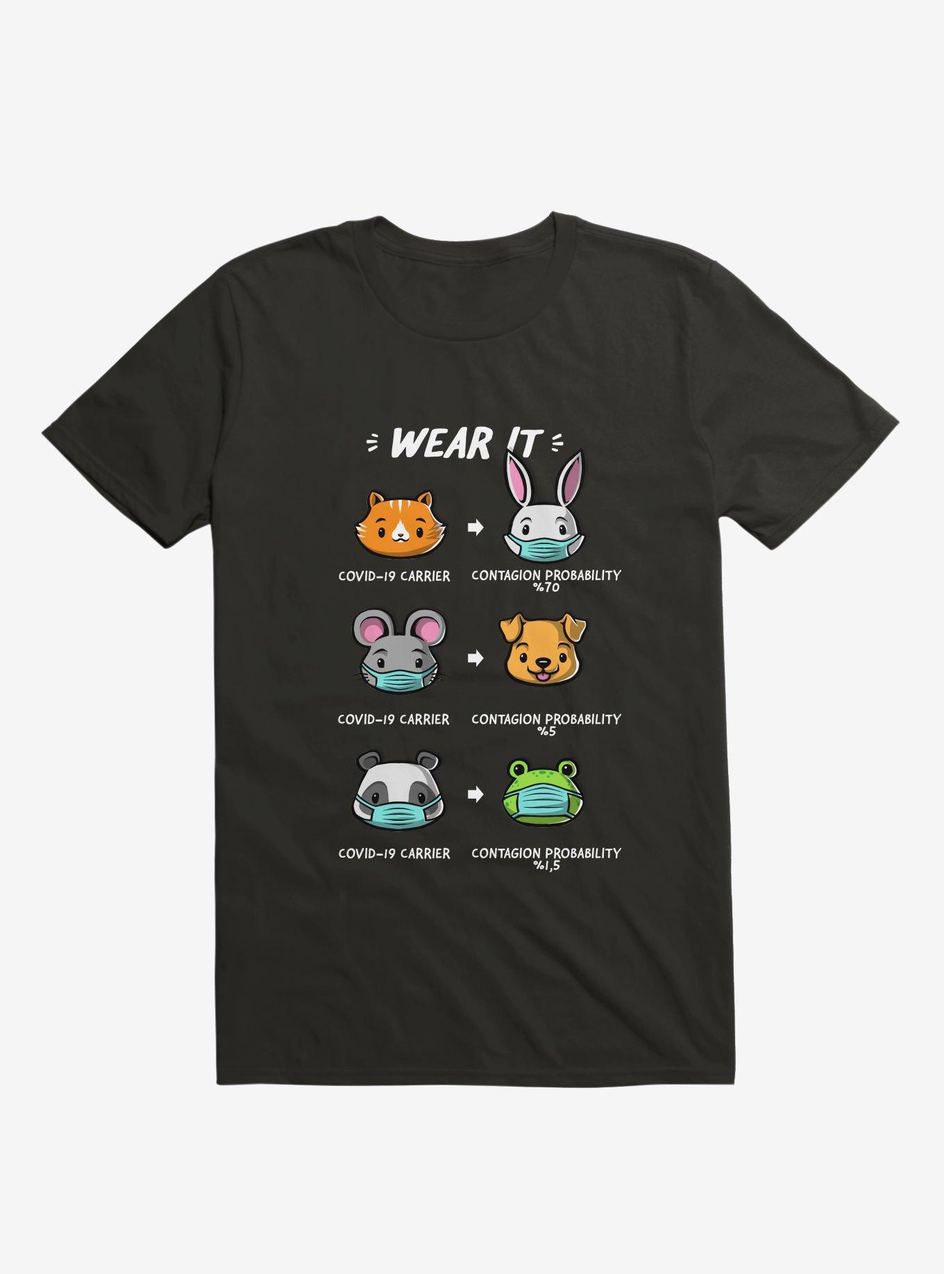 How To Wear A Face Mask Cute Animals T-Shirt, , hi-res