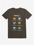 How To Wear A Face Mask Cute Animals T-Shirt, BROWN, hi-res