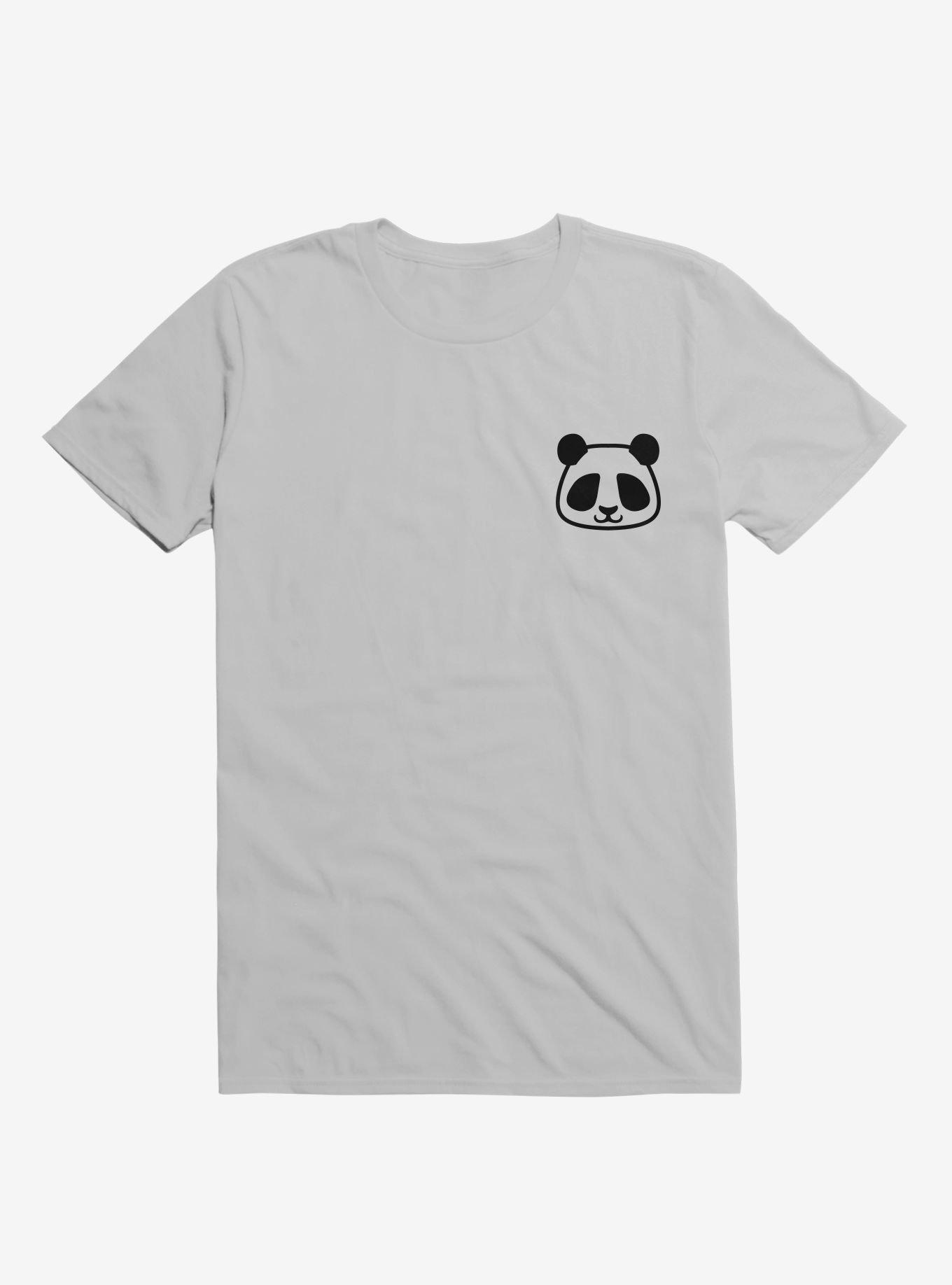 Panda Black And White Minimalist Pictogram T-Shirt, , hi-res