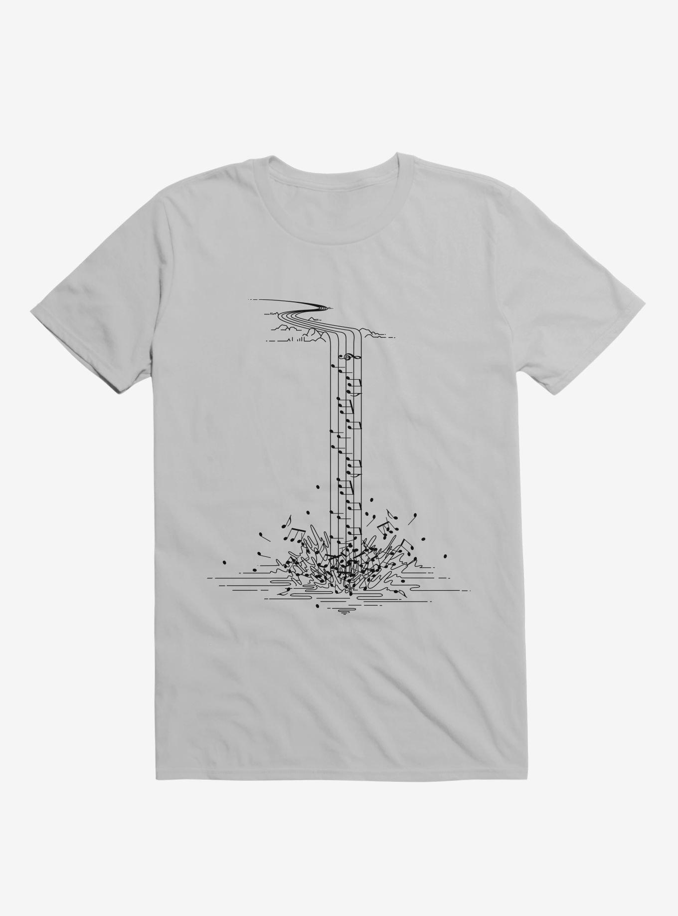 Song Of Nature Waterfall T-Shirt, ICE GREY, hi-res