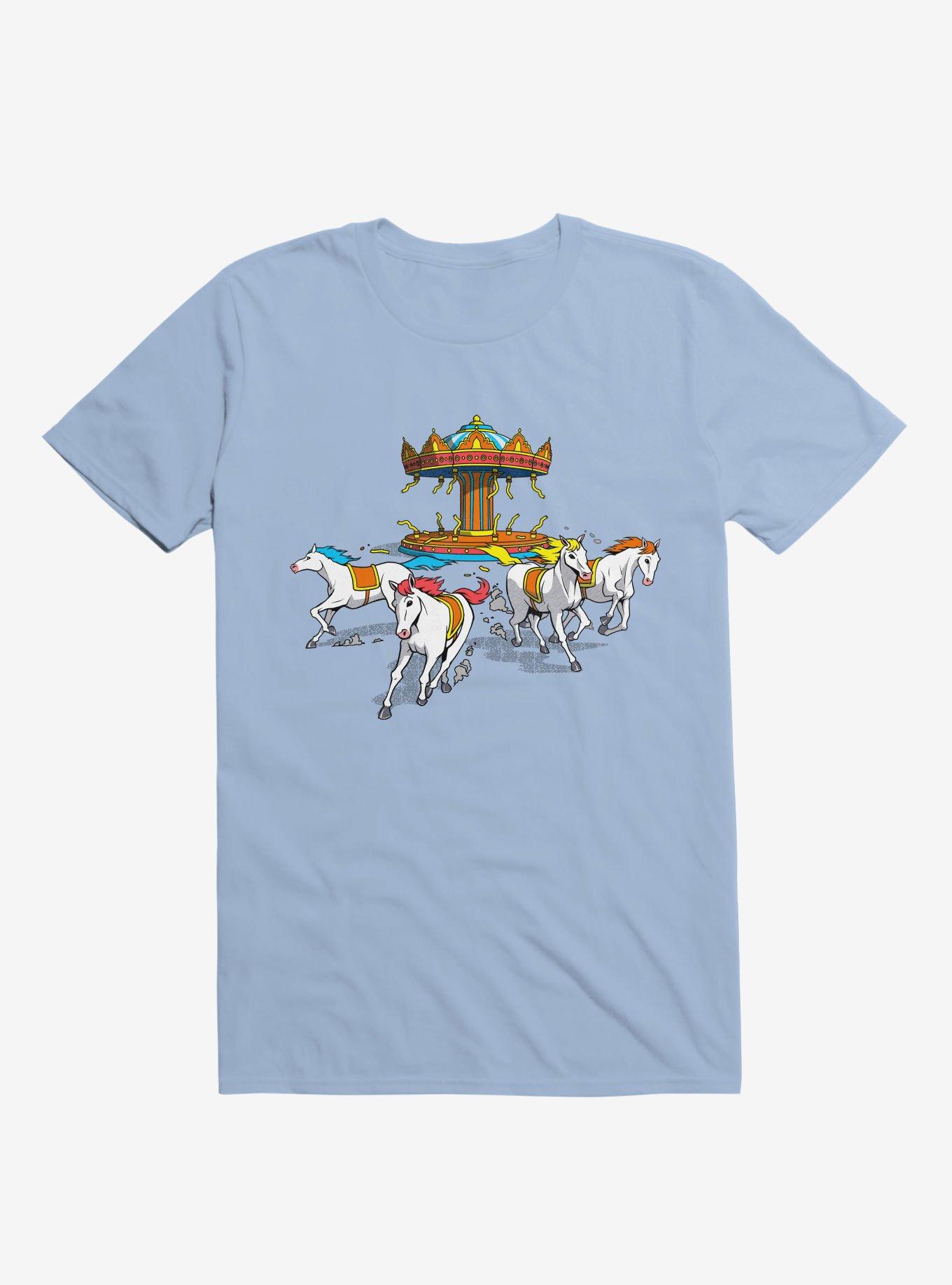Wild Horses T-Shirt, LIGHT BLUE, hi-res