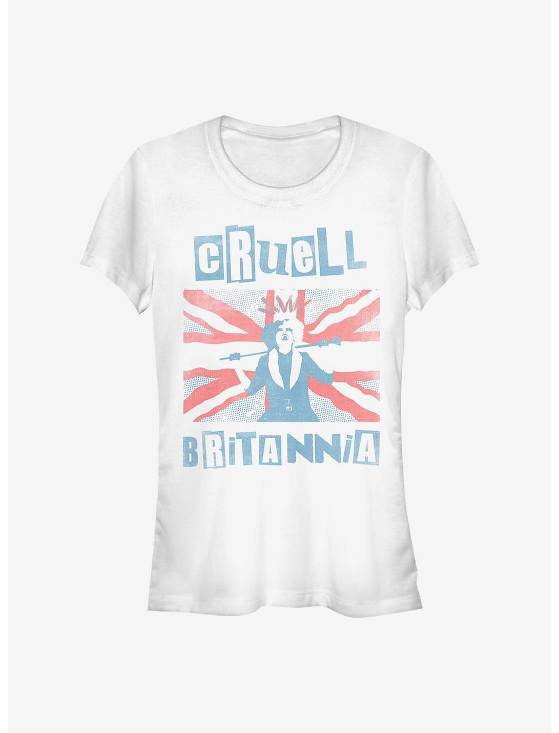 Disney Cruella Cruell Britannia Girls T-Shirt, WHITE, hi-res