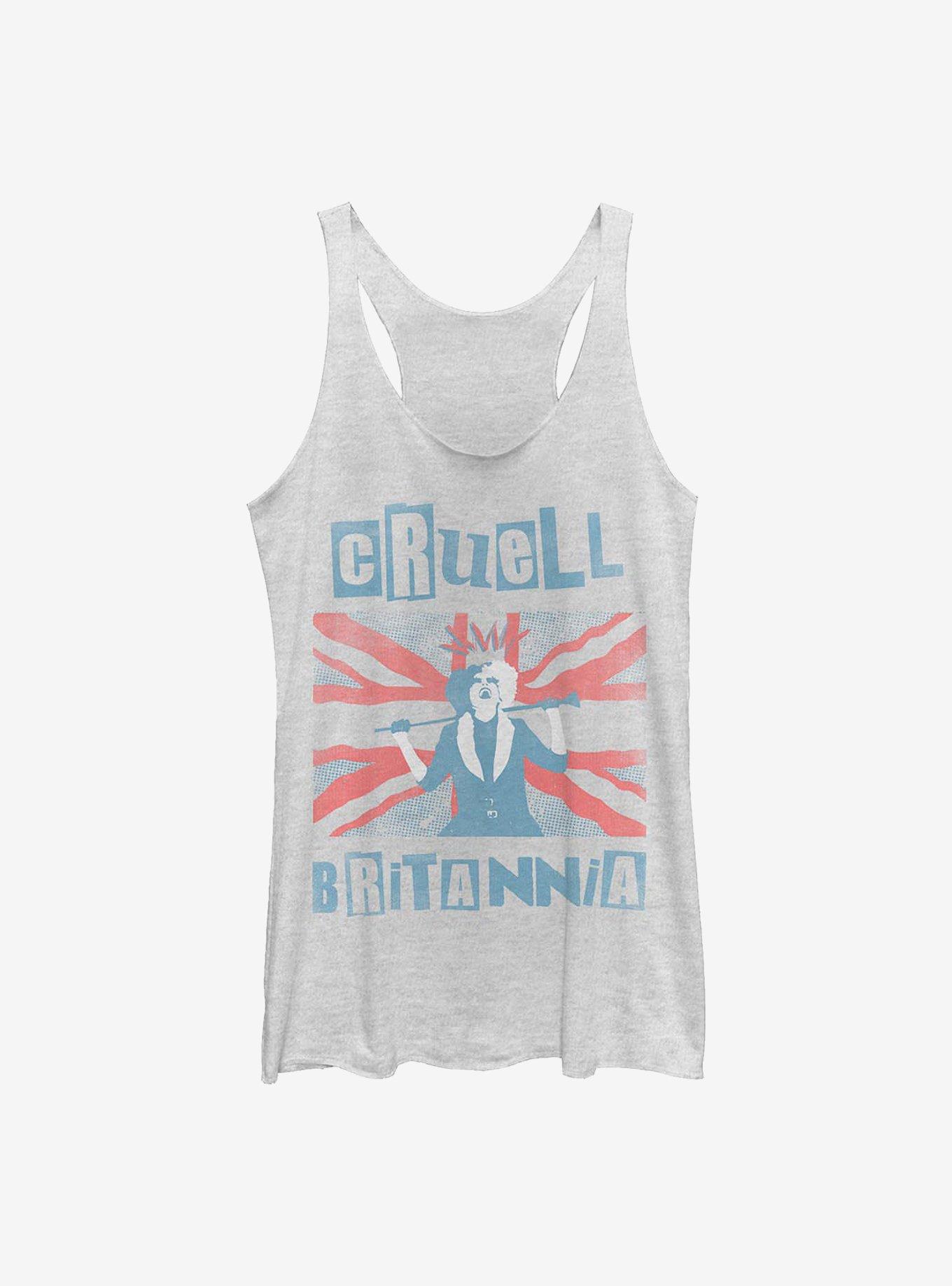 Disney Cruella Cruell Britannia Girls Tank, WHITE HTR, hi-res
