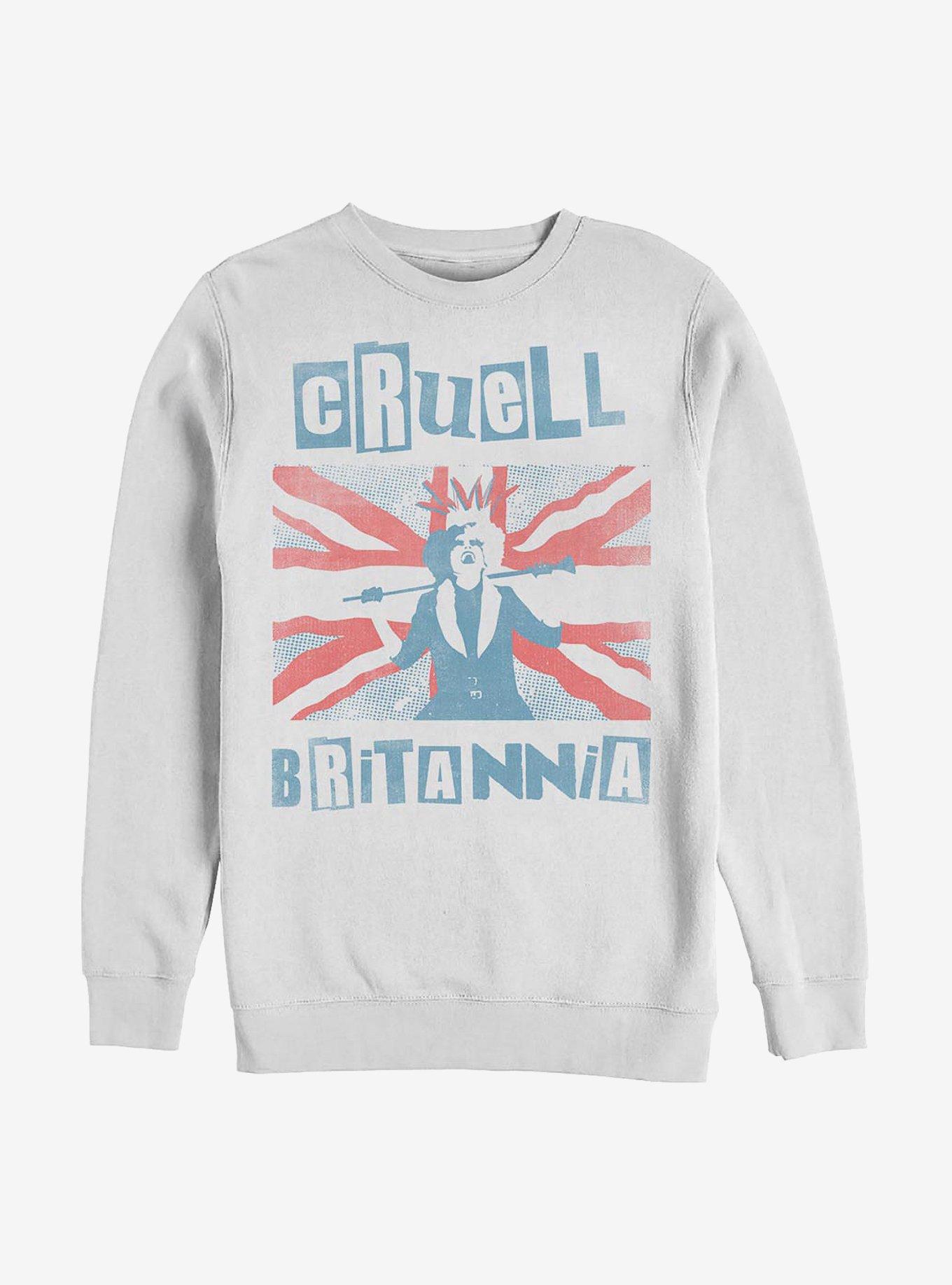 Disney Cruella Cruell Britannia Crew Sweatshirt, , hi-res