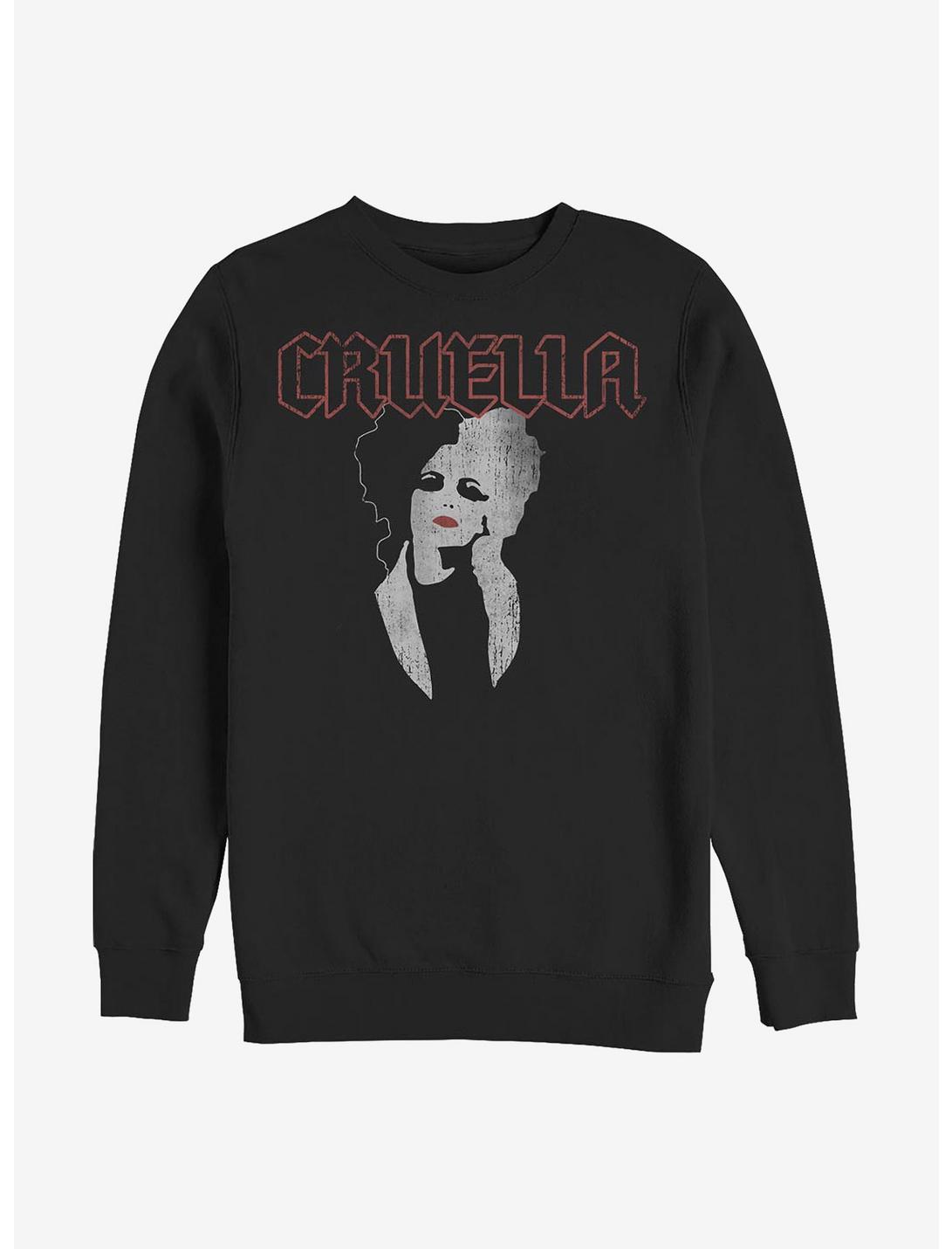 Disney Cruella Rock Crew Sweatshirt, BLACK, hi-res
