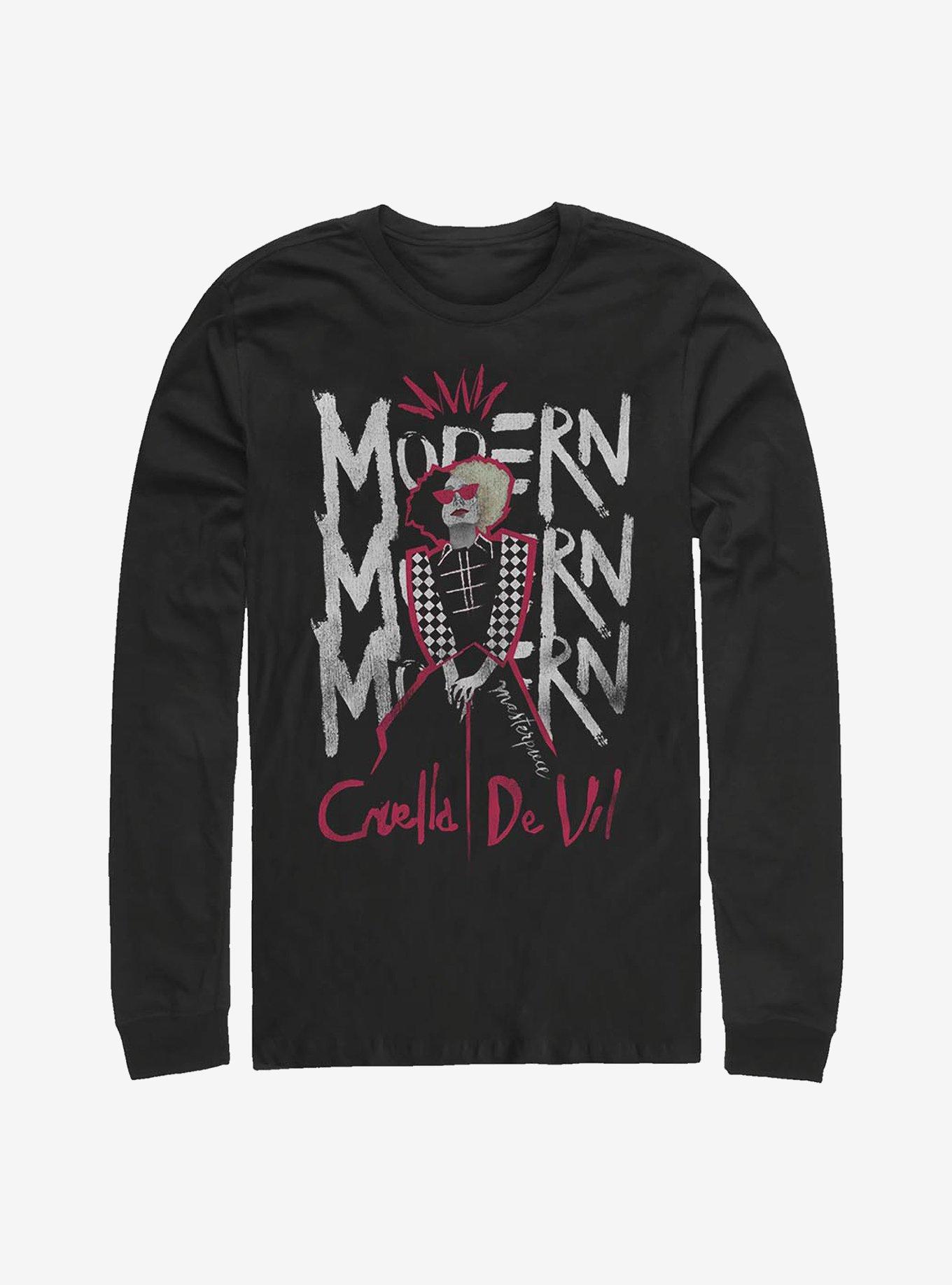 Disney Cruella Modern Masterpiece Long-Sleeve T-Shirt, BLACK, hi-res