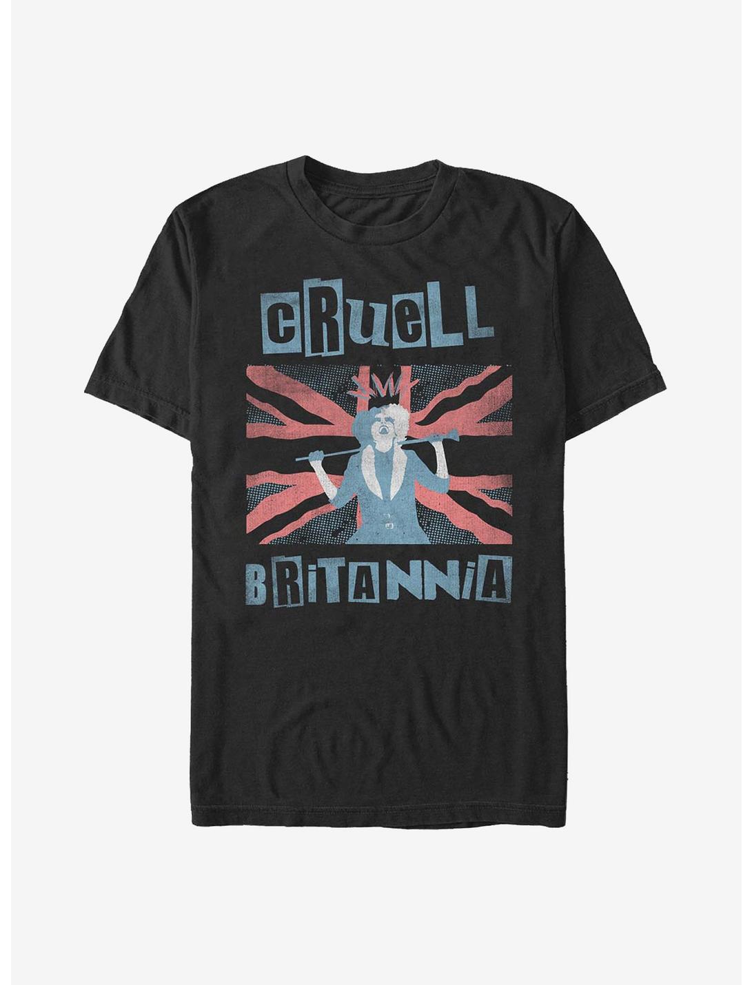 Disney Cruella Cruell Britannia T-Shirt, BLACK, hi-res