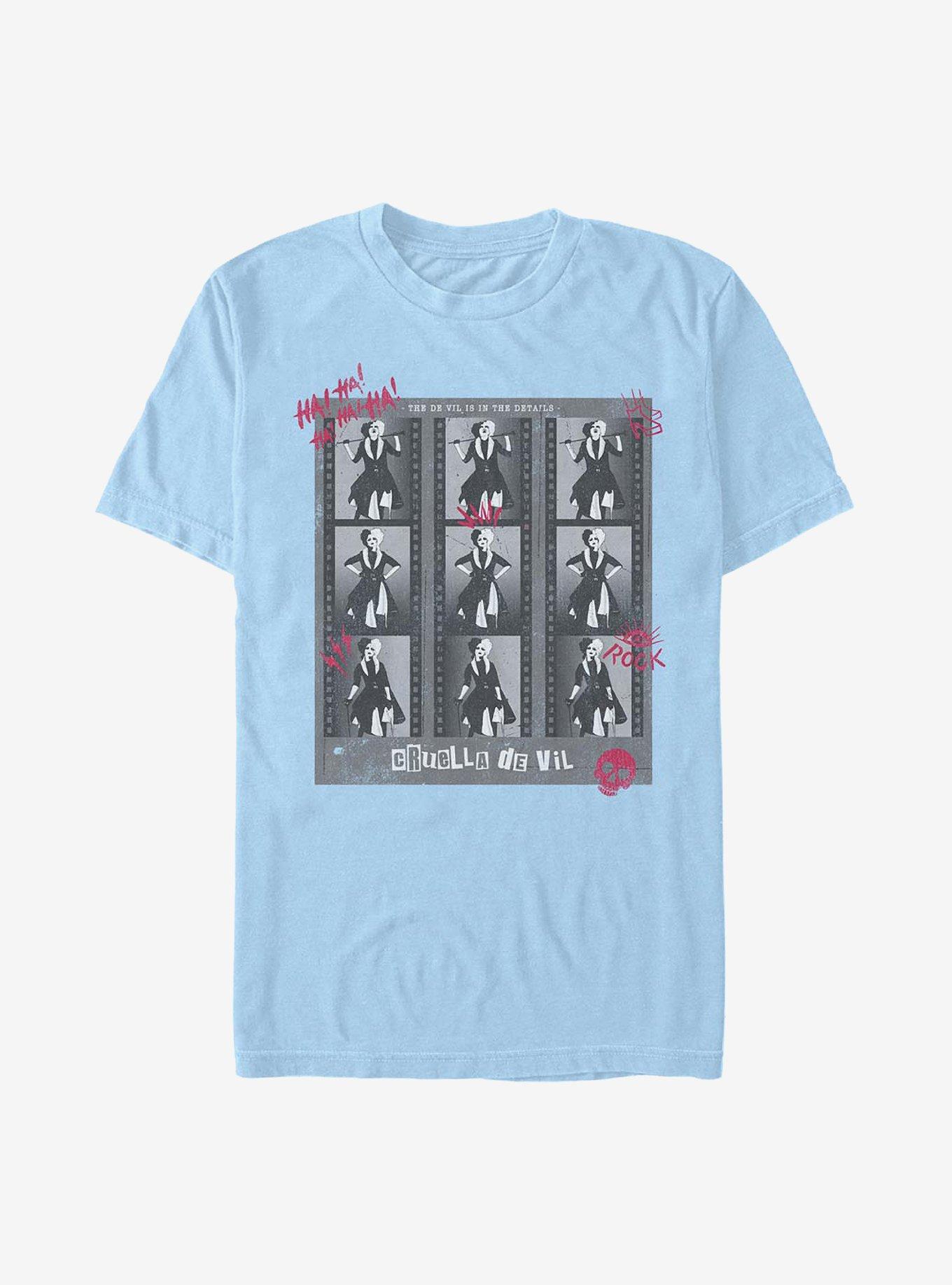 Disney Cruella Film Negatives T-Shirt, LT BLUE, hi-res